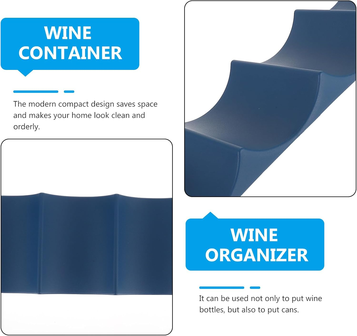 Luxshiny 2 Pcs European-Style Wine Bottle Holders Wave Design Desktop Bottle Stands Kitchen Storage Racks for Home Organization Random Color Random Color