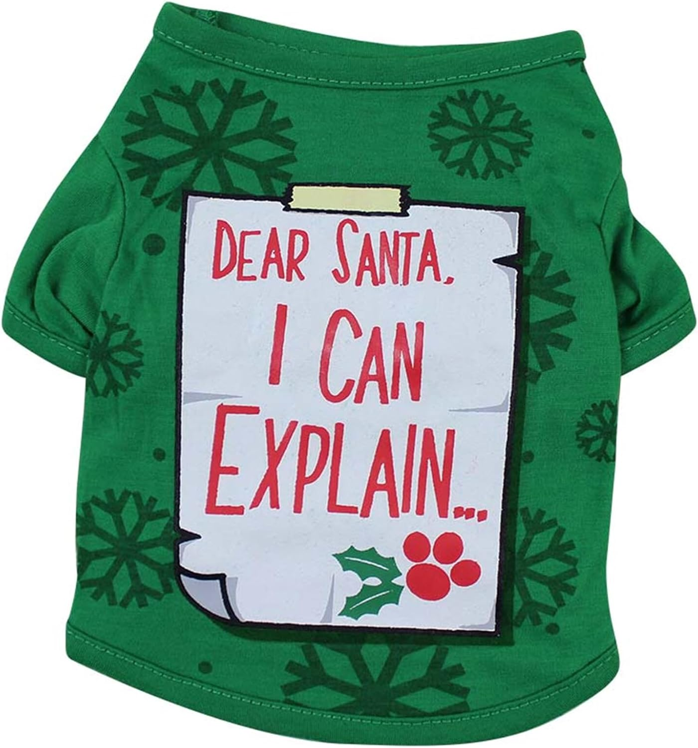 Xinyee Dog Shirt Dog Christmas T-Shirt Pet T-Shirt Dogs Christmas T-Shirt Summer Dog T-Shirt Pet Dogs Clothing Christmas Dog Clothing Polyester T-Shirt Puppy Costume image number 2