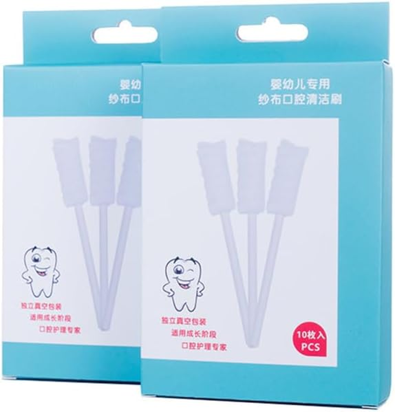PACKOVE 10Pcs Oral Care Gauze Swabs for Gentle Cleaning Soft Absorbent Material Mouth Hygiene for Boy Girl and Toddlers White image number 4