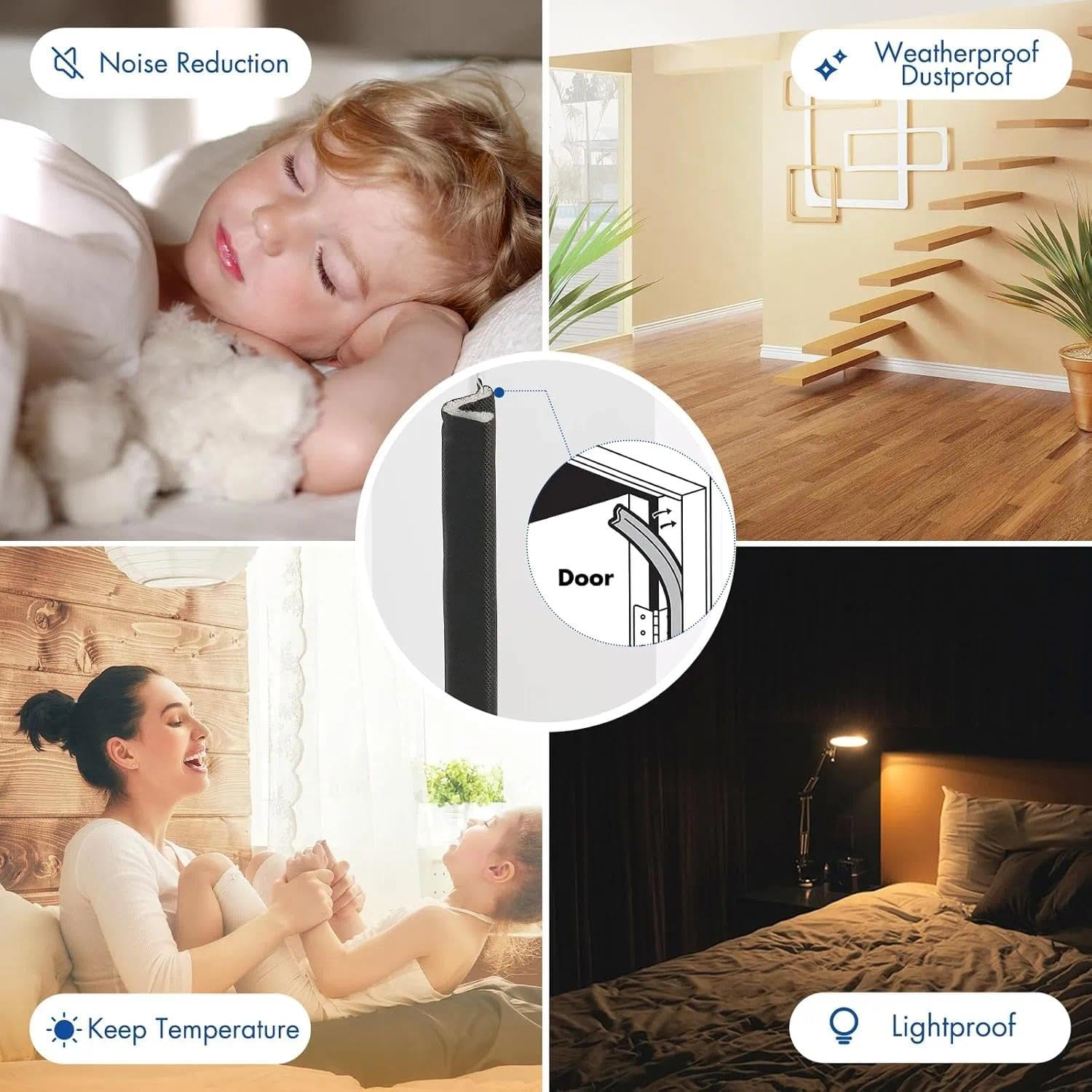 9.7 Feet Door Weather Stripping Door Frame Soundproof Seal Strip - V-Shaped Q Foam Kerf Weatherstripping Seal Strip for Doors Windows, Card Slot Installation Seals Large Gap image number 3