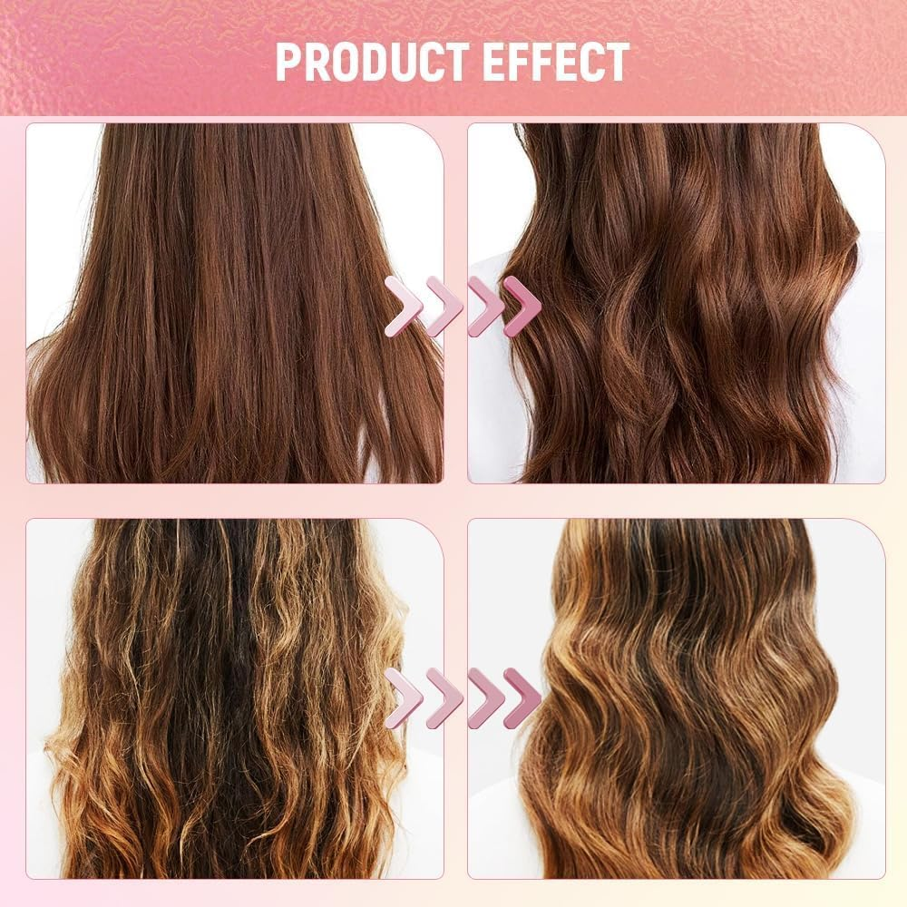 Mini Dual Purpose Curling Iron, 2025 Upgrade Mini Curling Wand and Flat Iron Mini Curling Iron Hair Straightener Curling Iron, Portable Travel Curling Wand for Short and All Hair Types (Pink) - Green image number 3