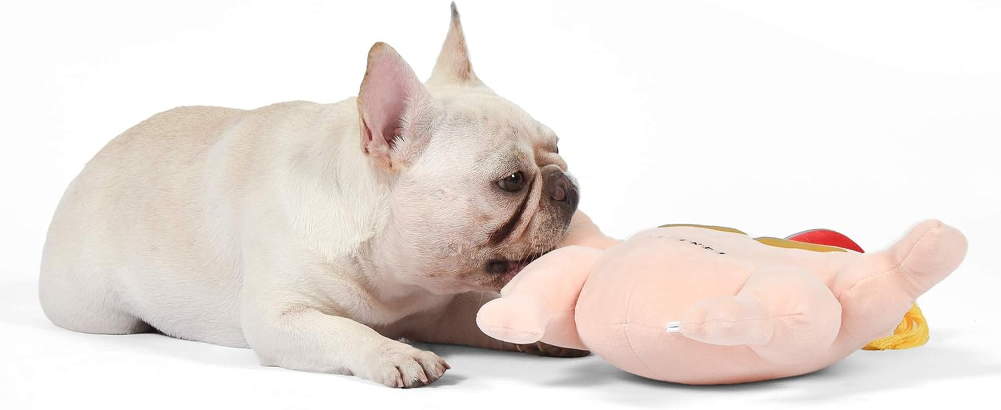 Warner Brothers for Pets Friends TV Show Turkey Head Plush Dog Toy | 12-Inch Cute Squeaky Toy for All Dogs | Stuffed Animal Dog Toys with Squeaker, Friends Thanksgiving Episode image number 3