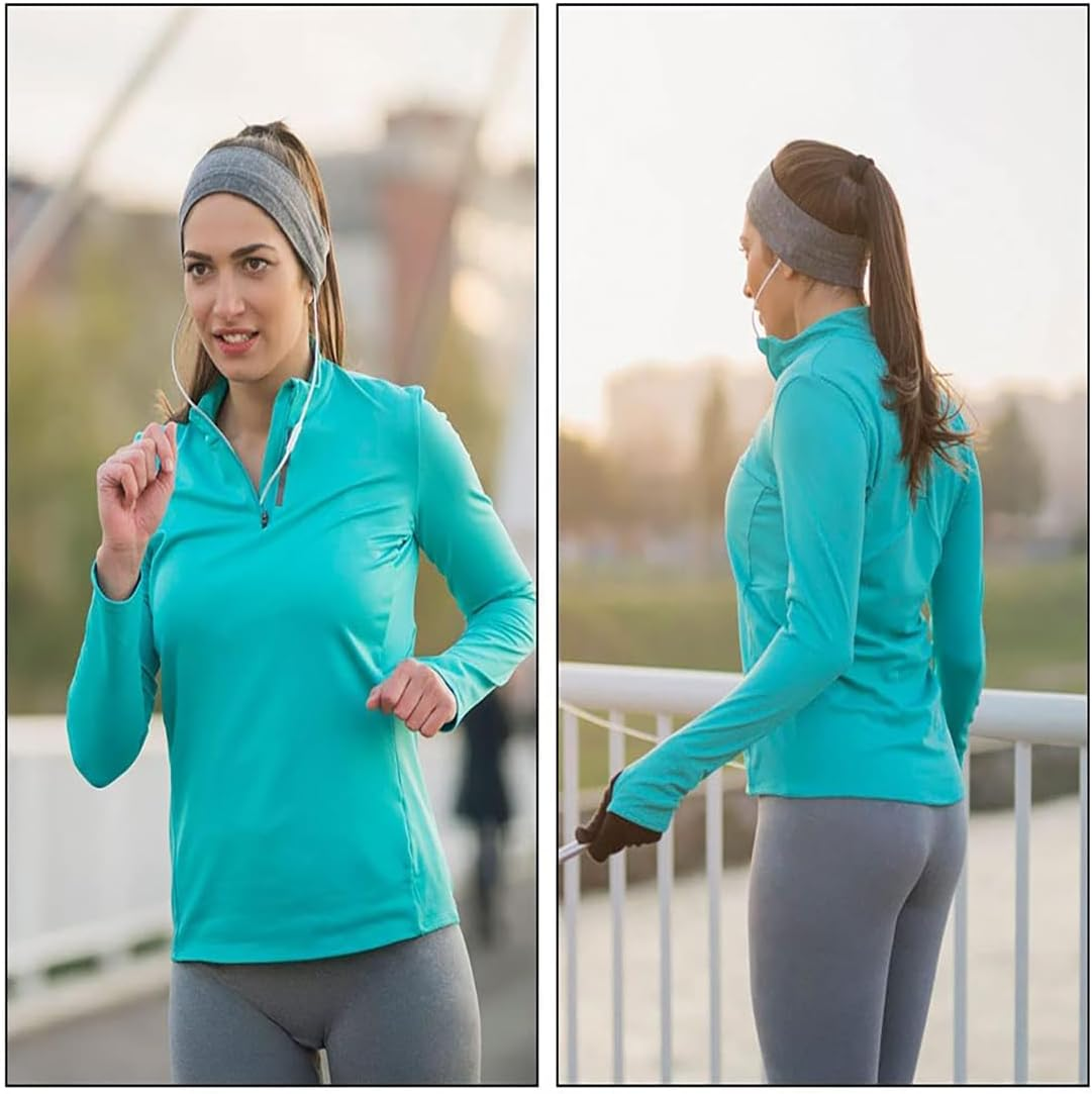 Yuannee Headbands for Men and Women, 6 Pieces Sports Hair Band, Elastic, Soft and Non-Slip, Gym, Thin Headband, Summer Hair Bands for Yoga, Running, Ideal Ninja Headband for Sports and Everyday Use