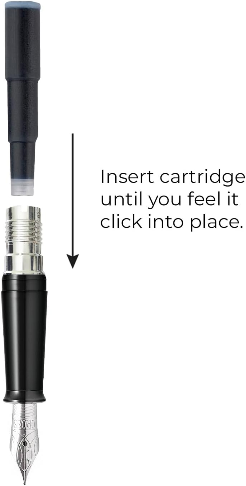 Cross A. T. Ink Cartridge for FH Blue-Black, Blister Card with 1X 6 Pieces image number 2