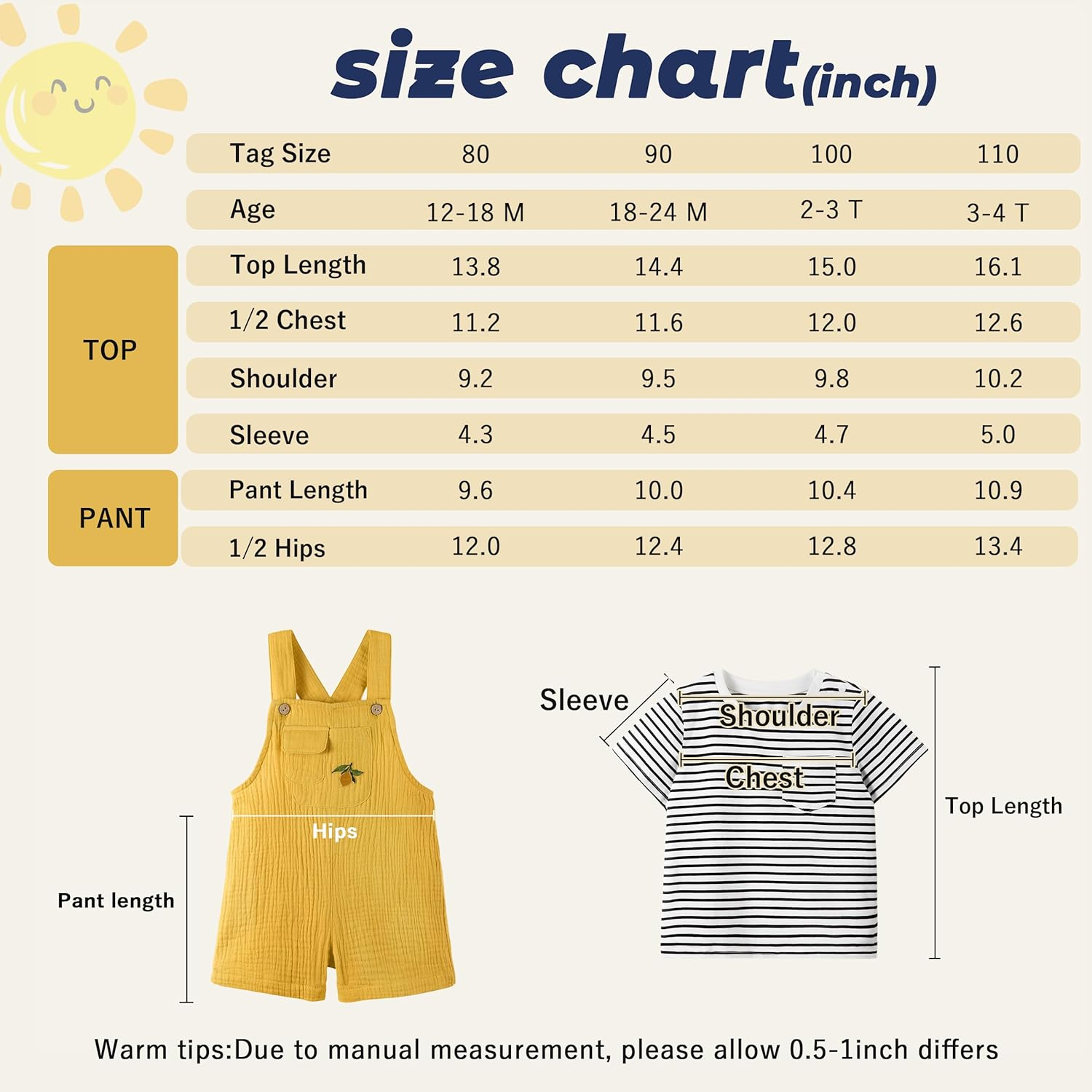 Volunboy Baby Boys Summer Clothes Stripe T-Shirt Shortall Set Toddler Short Overalls Cotton Unisex Jumpsuits image number 4