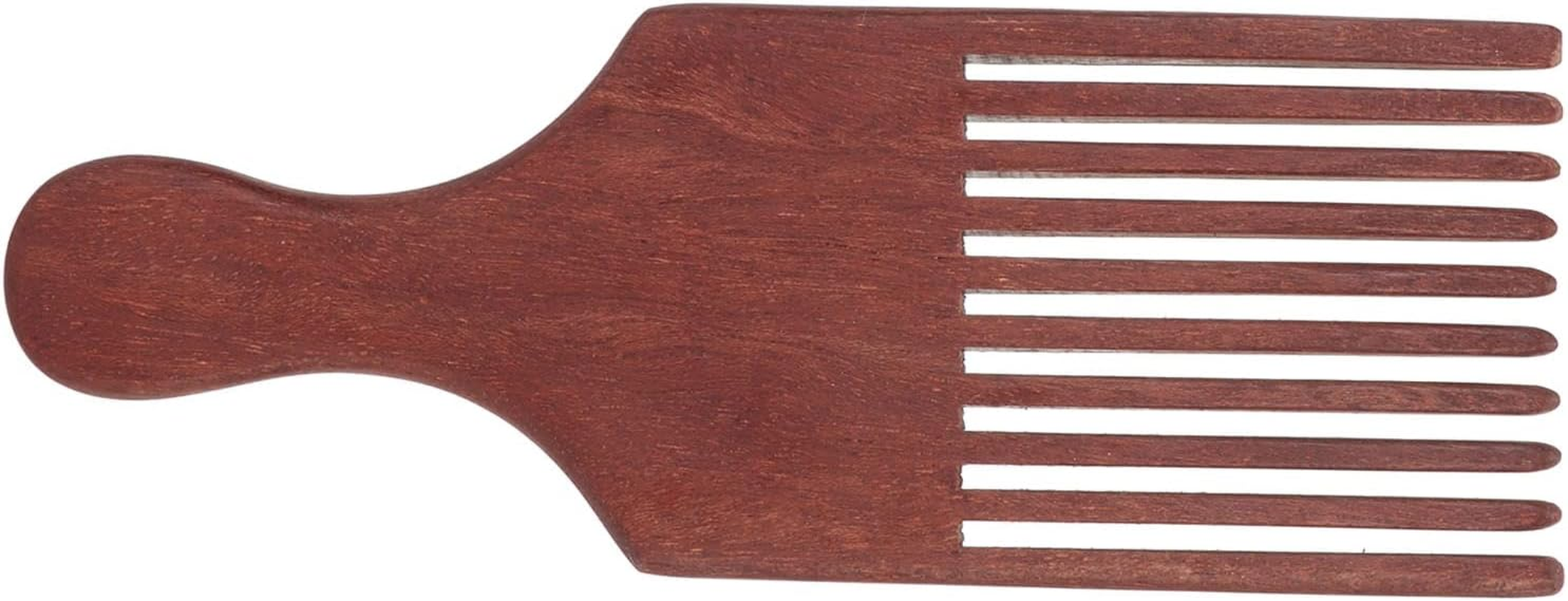 RIZGHWOY Afro Hair Pick Wooden Comb for Boucles Thick Coarse Hair, Hairstyle with a Comfortable Grip for Home, a Single Design Hairstyle Comb for Most Types image number 2