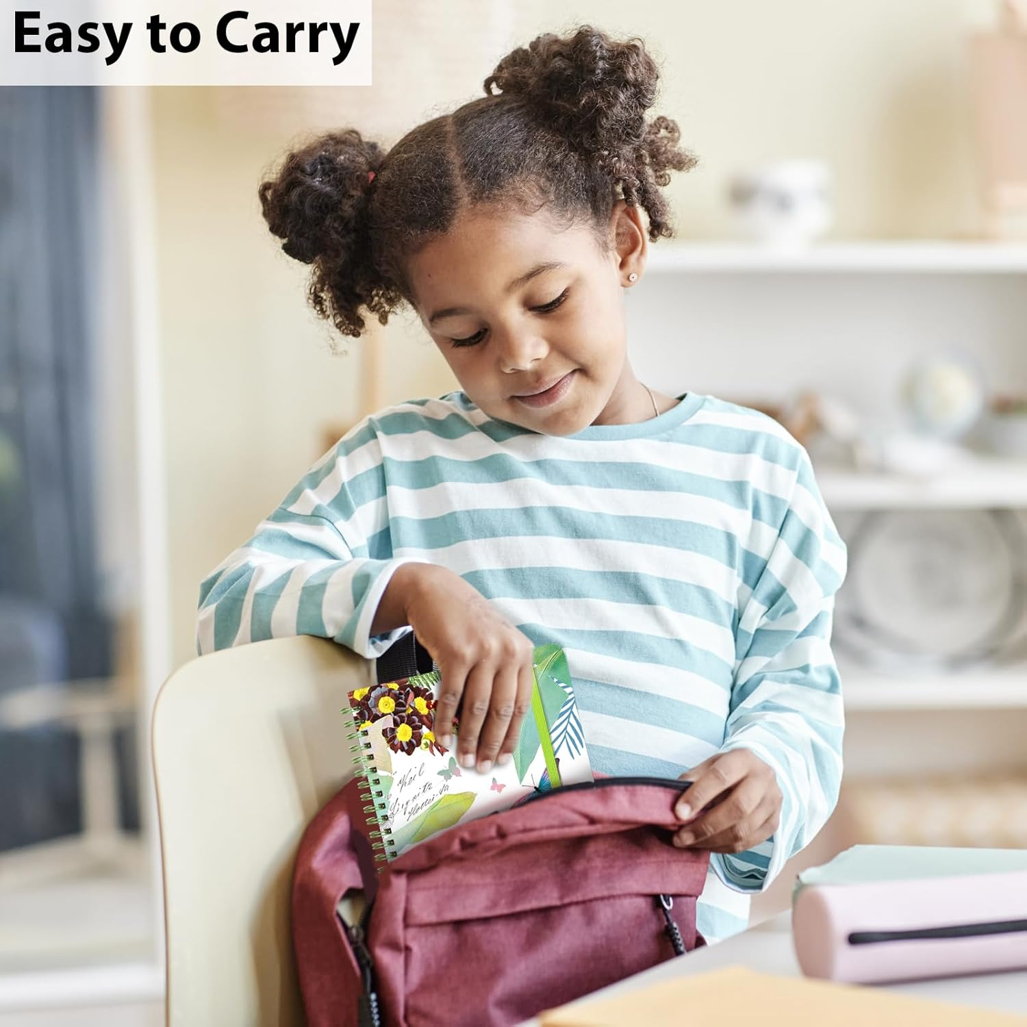 4Pack A5 Spiral Notebook, 160 Lined Pages 8.3X5.7" Hardcover Small Spiral Journal Bulks for Writing Note Taking Office Work Women Great Gifts image number 6