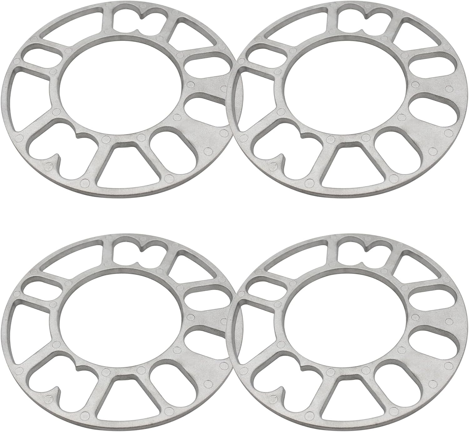 Acbbmns 4 Pcs Car Universal Wheel Spacers, 5Mm Aluminum Alloy Shim Spacer Modified Widened Wheel Hub Gaskets for Most 4/5 Lug Wheels PCD 98-120Mm image number 5