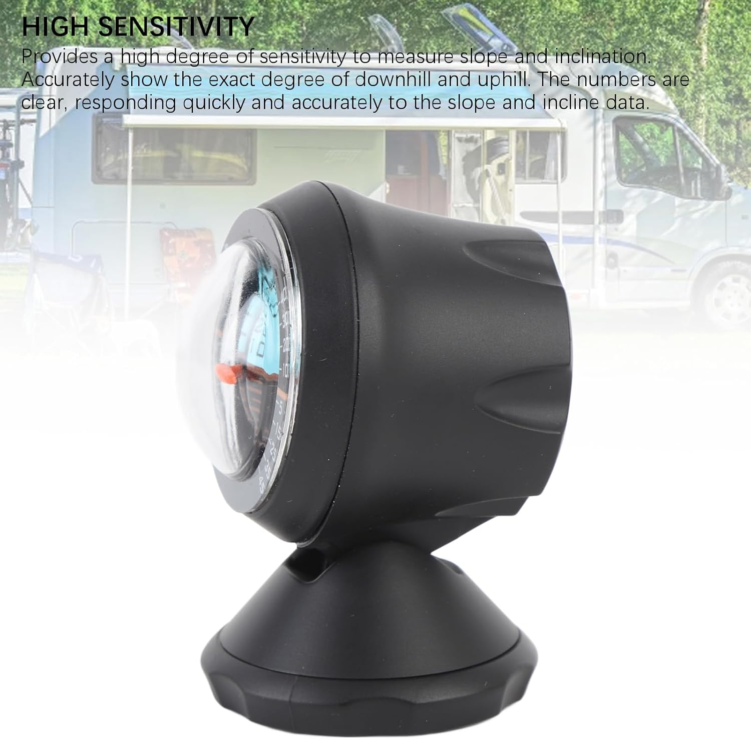 Ejoyous ABS Car Inclinometer, Rotatable Adjustable Viewing Angle, High Sensitivity Accurate Slope Measurement, Dual Slope Markers 4D Angle Display, Enhance Driving Safety image number 6