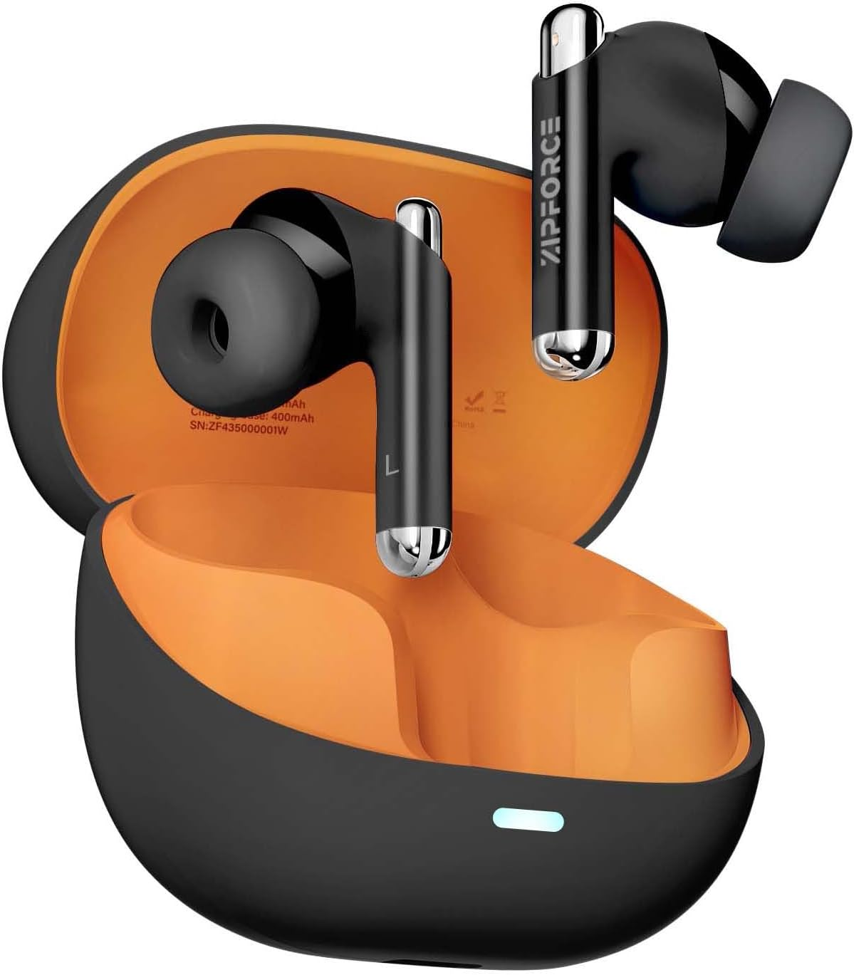 ZIPFORCE True Wireless Earbuds, Fully In-Ear Bluetooth 5.3 Headphones 4-Mics ENC Clear Call, Bluetooth Earbuds Touch Control 40 Playtime, IPX5 Waterproof TWS, Light-Weight Earphones