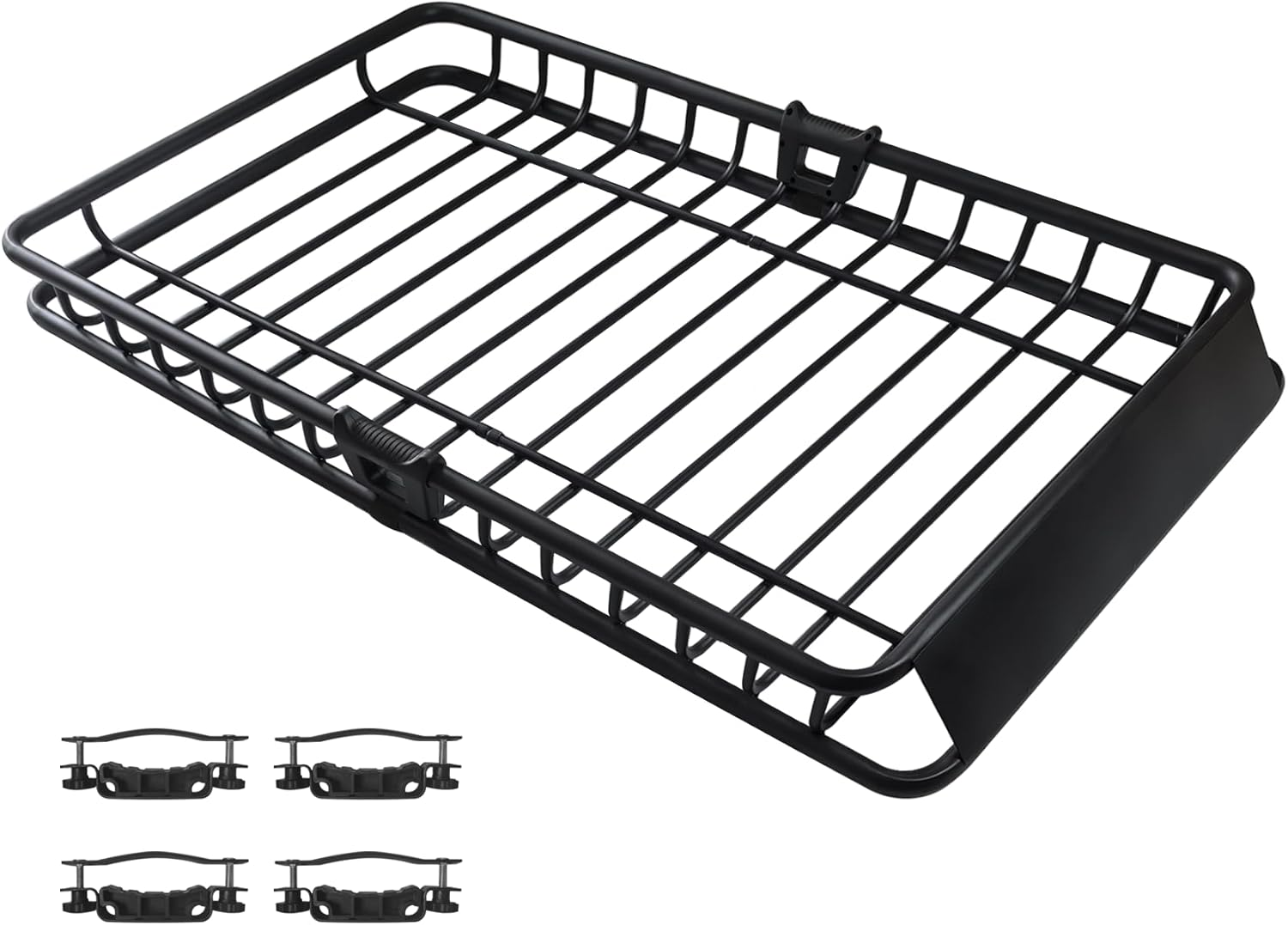 55" X 39" X5.5" Universal 250LB Heavy Duty Roof Rack Cargo with Extension Car Top Luggage Holder Carrier Basket for SUV, Truck, & Car Steel Construction image number 1
