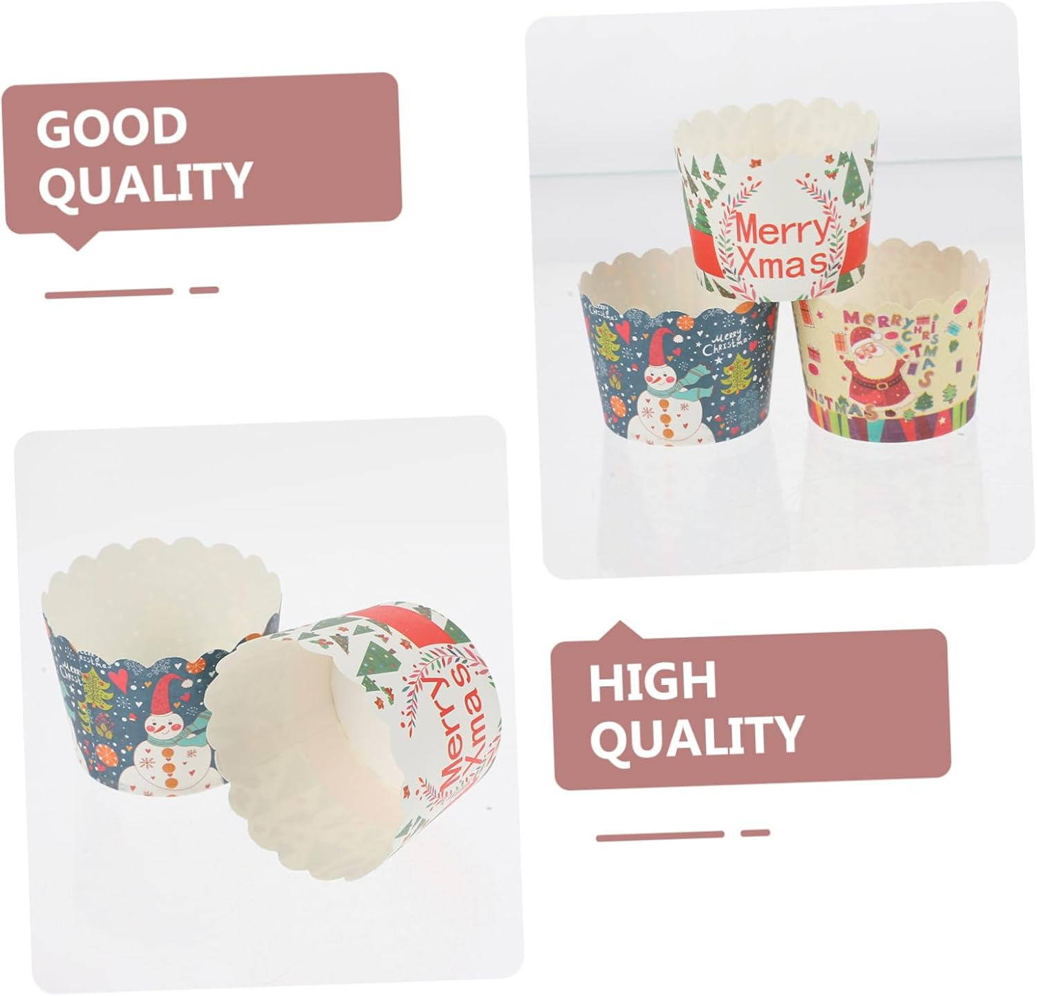 150Pcs Cake Cup Muffin Cup Baking Cake Making Paper Muffin for Making Liners for Baking Home Tools Christmas Dessert Random Color image number 1