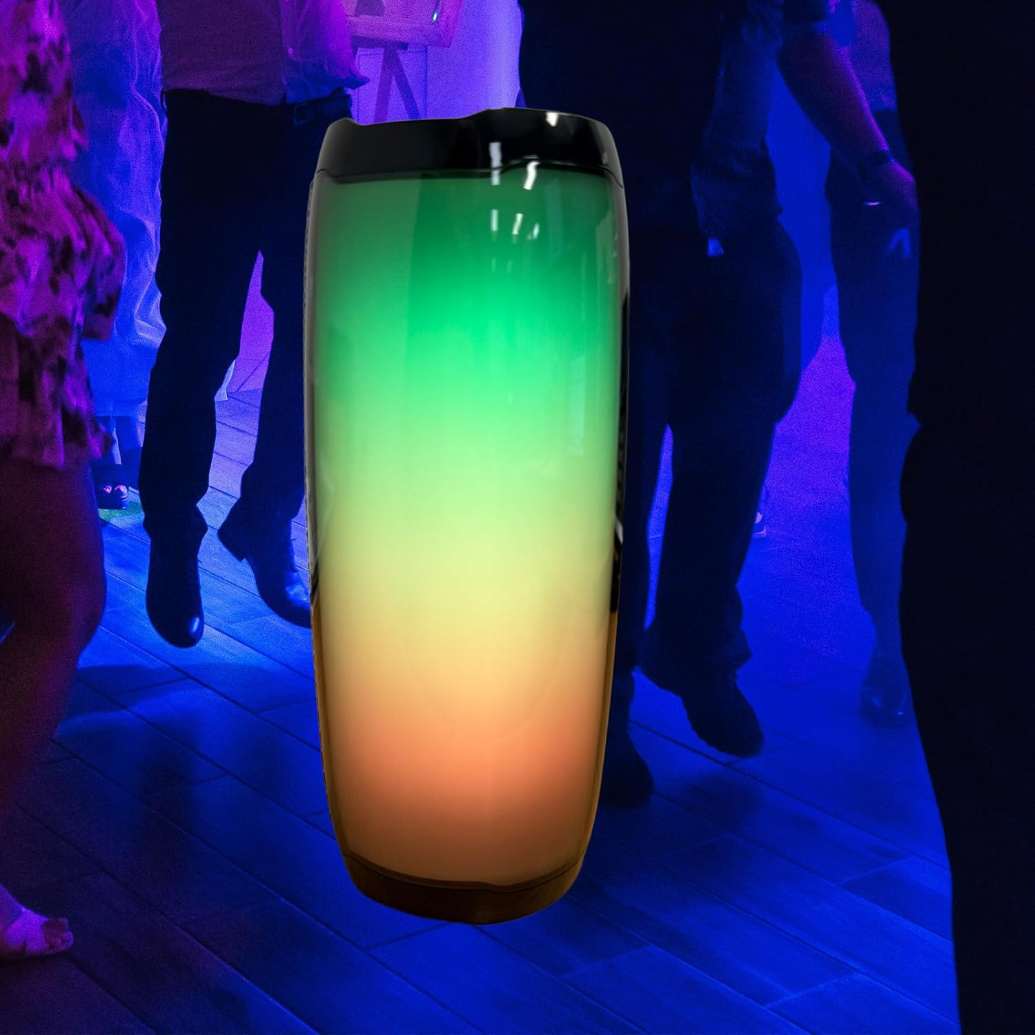 Portable Bluetooth Speaker with RGB Lights, Dual 5W Bass, Built in MIC to Suport Hands-Free, FM Radio, 1200Mah Battery, Aux/Usb/Micro SD &ndash; Light-Up Wireless Speaker with 10M Range image number 2