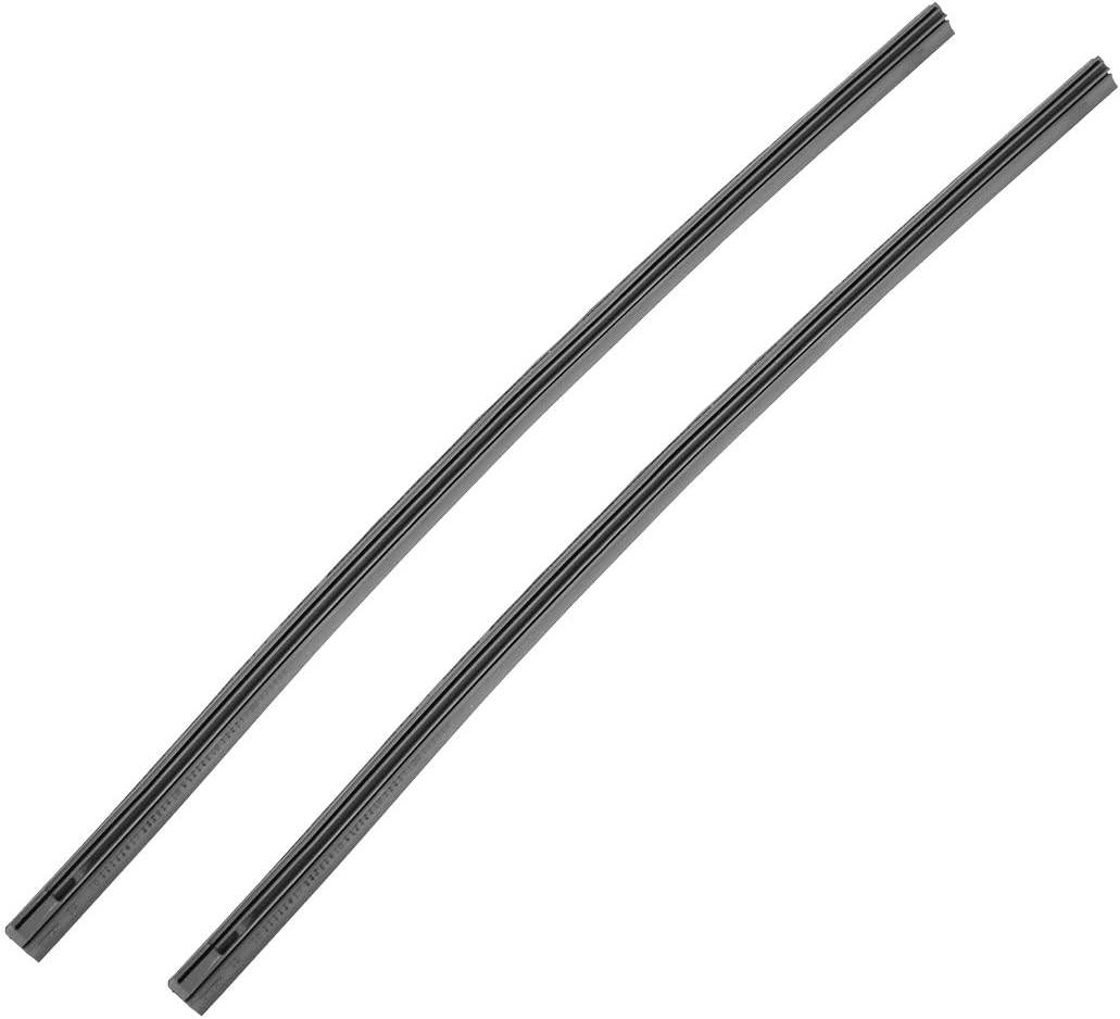 X AUTOHAUX 2Pcs 350Mm 14Inch 8X10Mm 3 Section Rubber Windshield Wiper Blade Refills for Car image number 3
