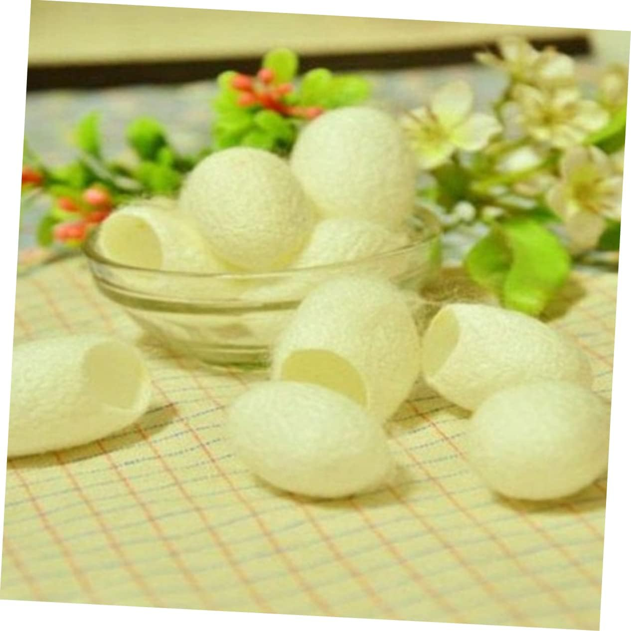 600Pcs Natural Silkworm Face Scrub Balls Care Exfoliator for Blackhead Removal image number 3
