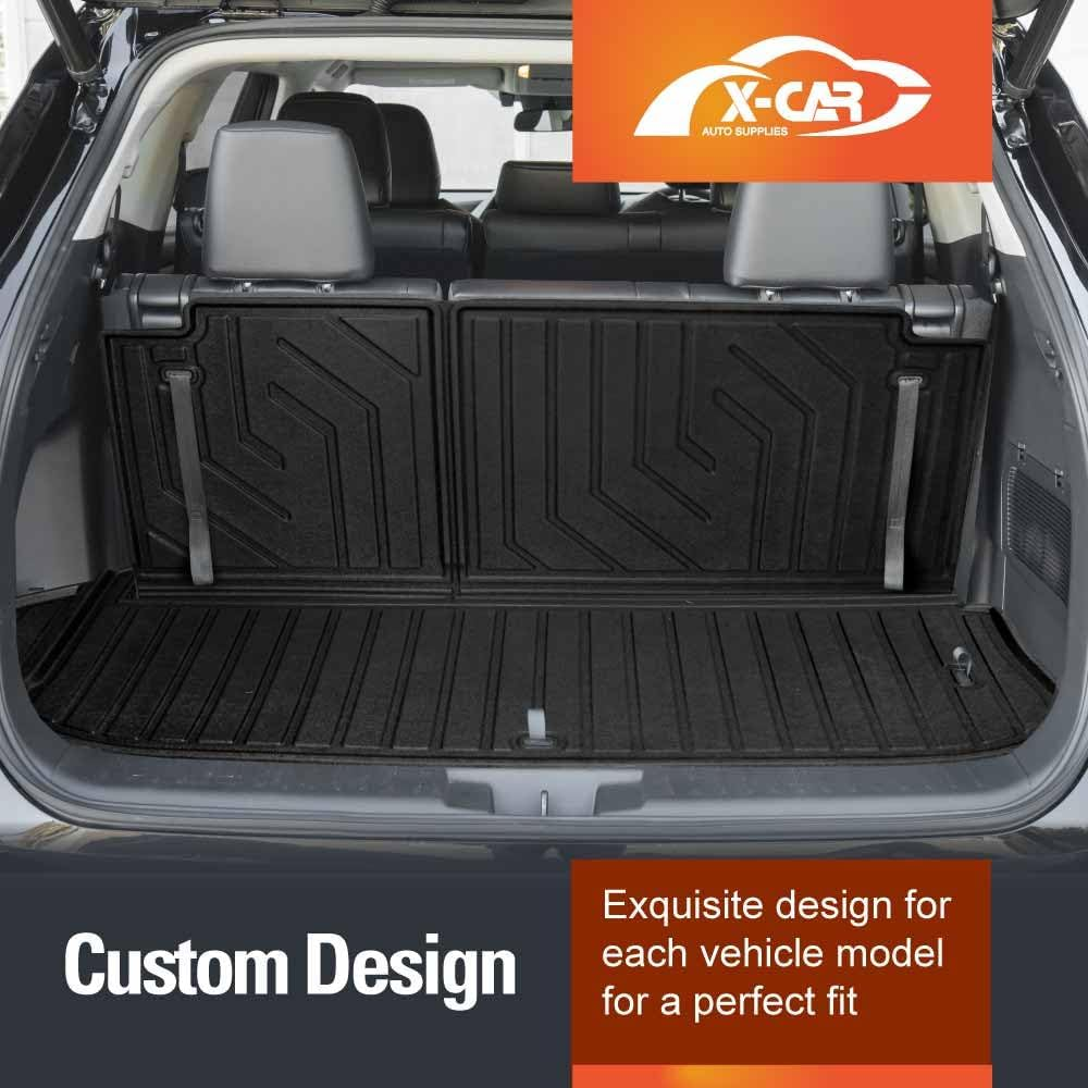 X-CAR Heavy Duty Trunk Cargo Mat Boot Liner Luggage Tray Compatible with Toyota Kluger 5 and 7 Seaters 2021-2025 (Latest Version) image number 2