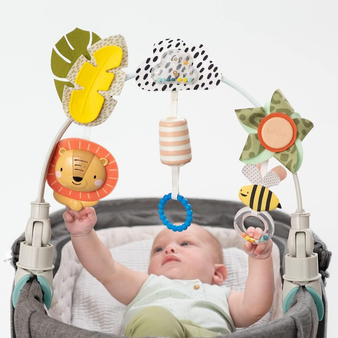 Taf Toys Savannah Adventures Arch, Activity Arch with Fascinating Toys, Stimulates Baby&rsquo;S Senses & Motor Skills Development, Newborn & Baby Toys, Use on Strollers image number 4