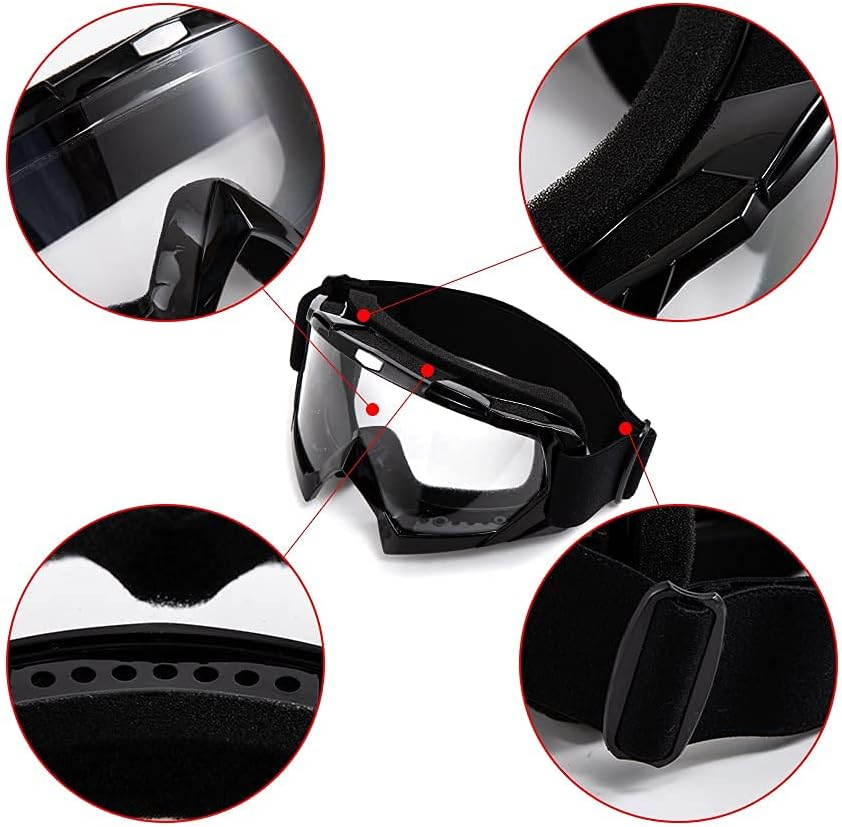 Motorcycle Goggles Motocross Dirt Bike Glasses ATV off Road Racing Mx Riding Goggle Windproof anti Fog UV Ski Goggles image number 6