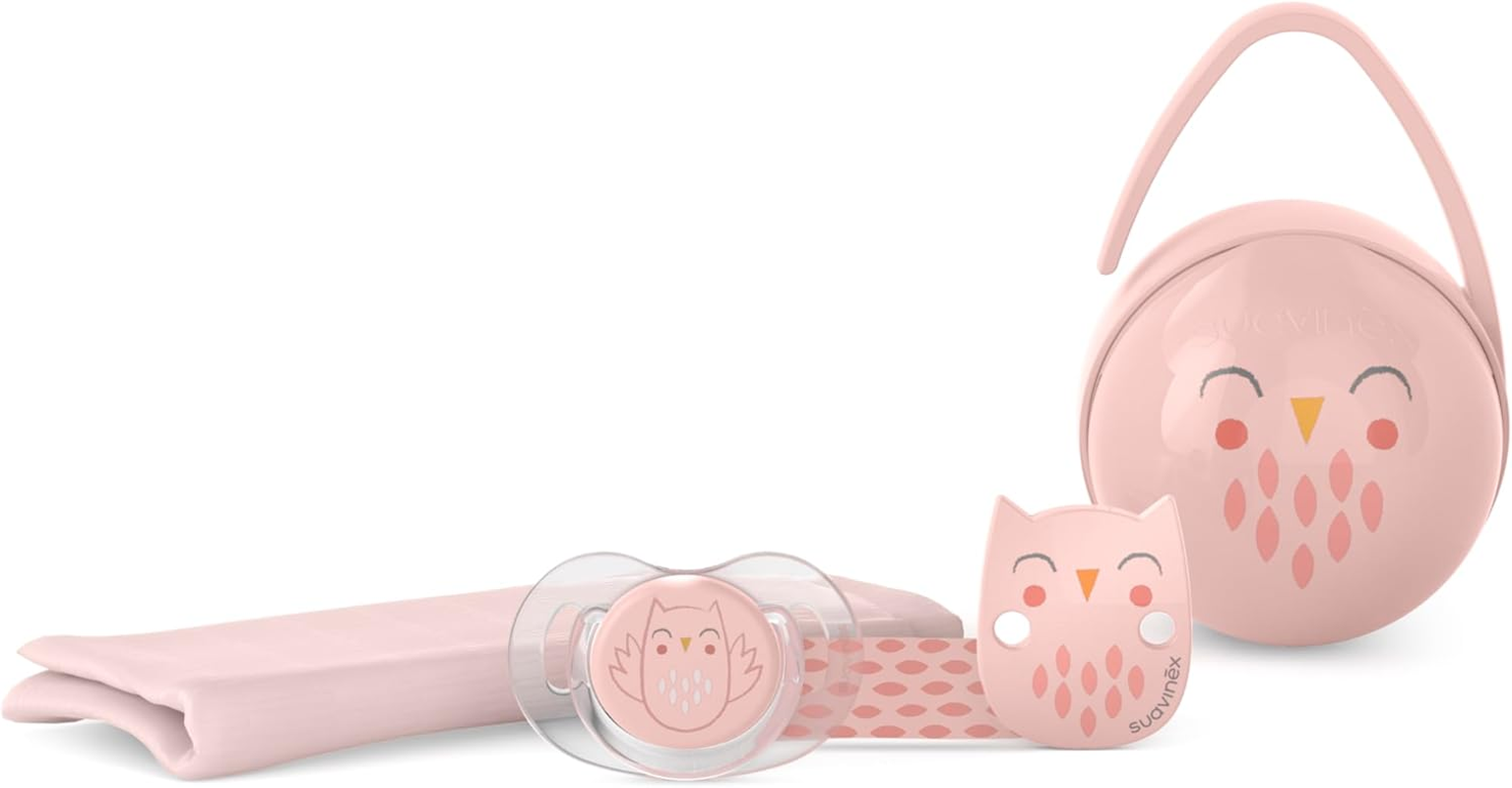 Suavinex Baby Gift Set, Bonhomia Owl Pink