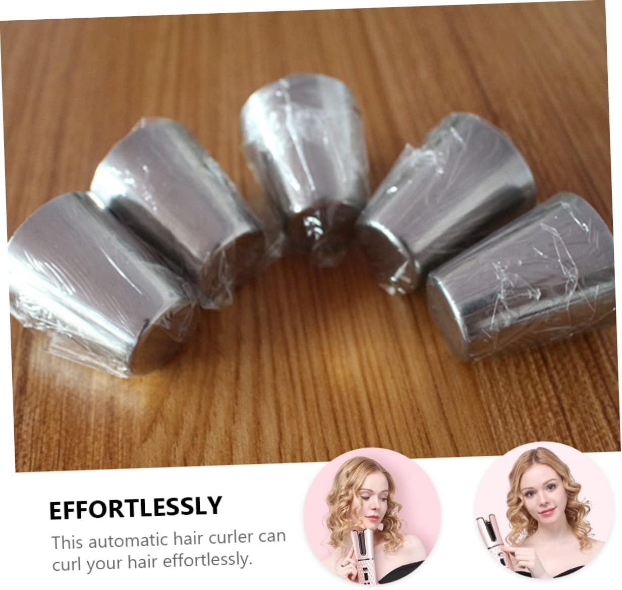 FOMIYES Hair Curling Tool Cordless Rechargeable Hair Curler Ceramic Coating for Damage Heat Automatic Winding Time Temperature Control for Travel image number 6