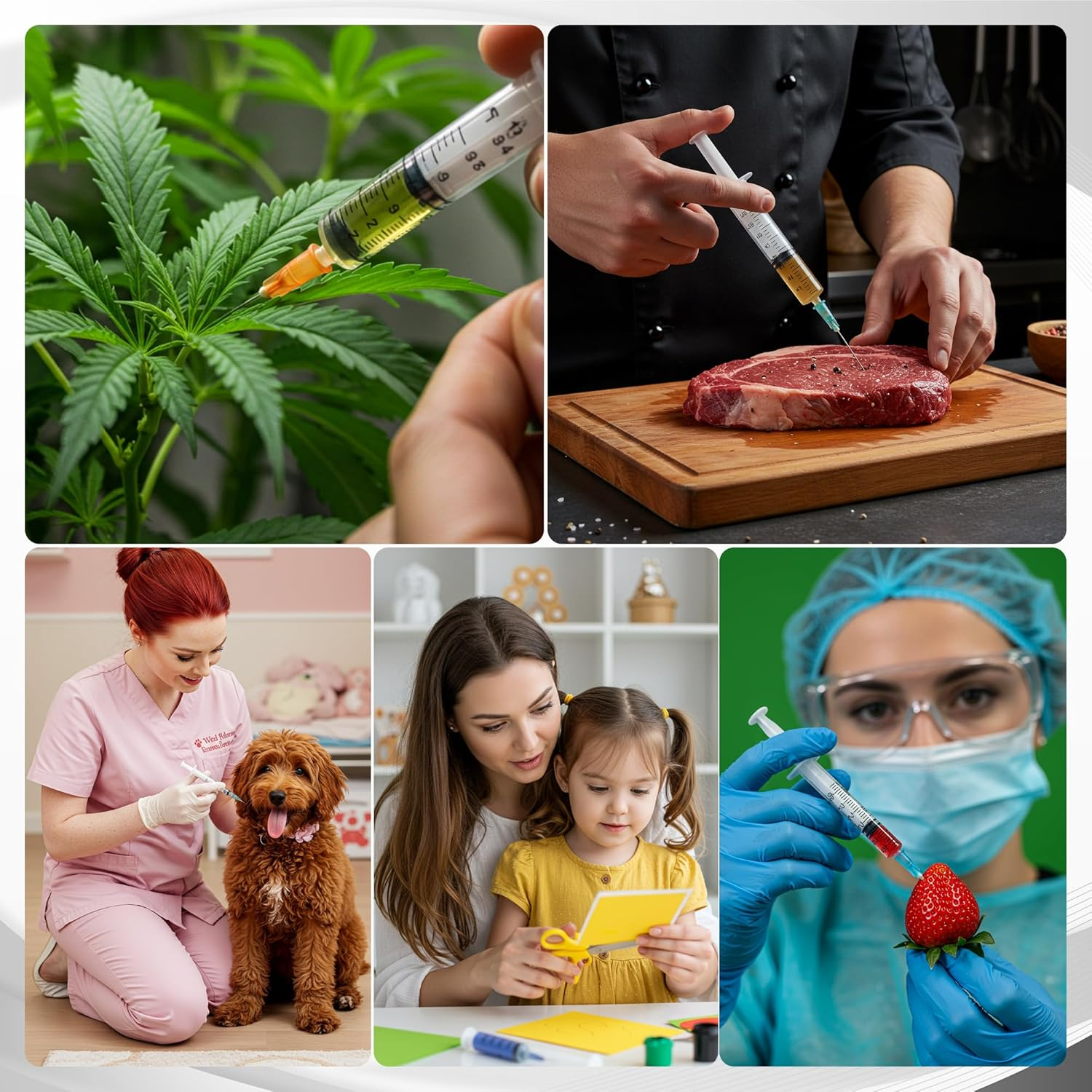 100Pcs Dispensing Syringe Needle Individually Wrapped Sterile Disposable Luer Lock Needle Tips for Science, Lab Experiments, and Craft Use (27G-13Mm) image number 5