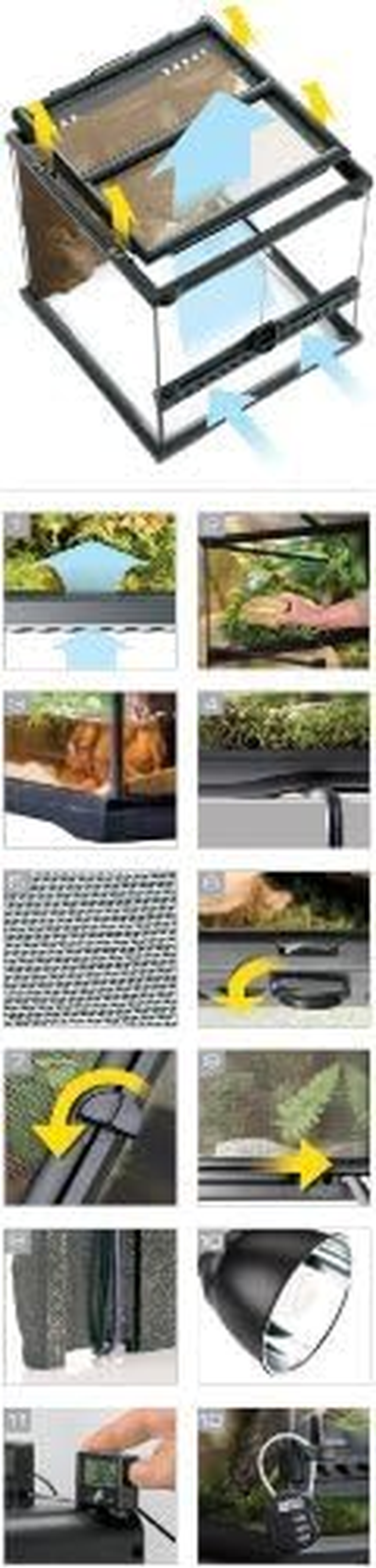 Exo Terra Glass Natural Terrarium, Mini/Tall, 30 X 30 X 45 Cm