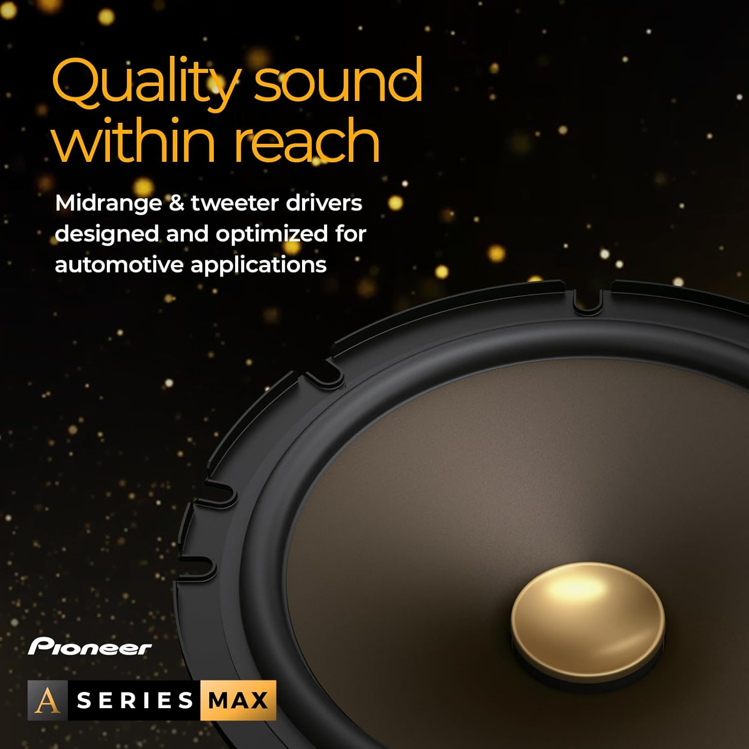 PIONEER A-Series MAX TS-A693FH, 2-Way Coaxial Car Audio Speakers, Full Range, Clear Sound Quality, Easy Installation and Enhanced Bass Response, Full Gold Colored 6&rdquo; X 9&rdquo; Oval Speakers image number 4