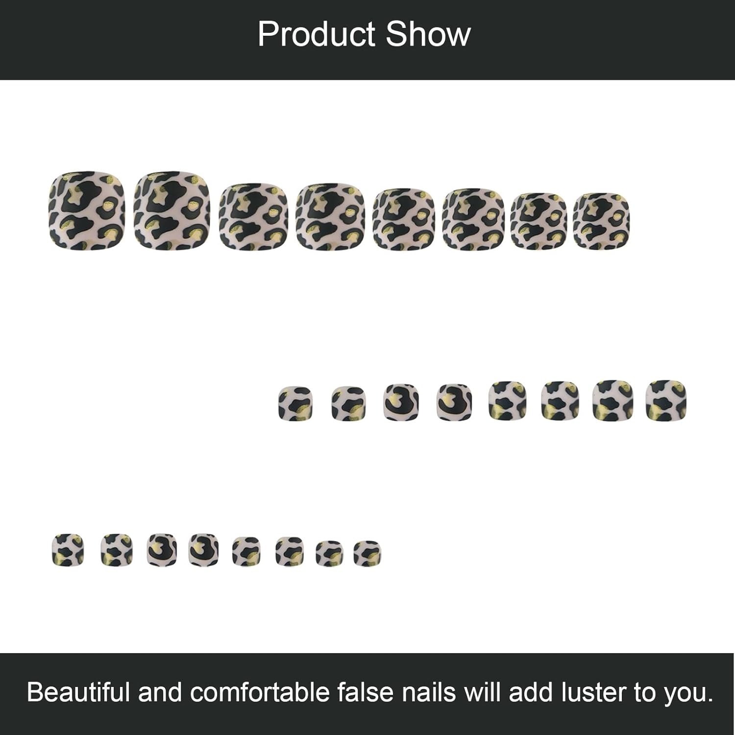 24 PCS Leopard Print Press on Toenails Wearable Fake Toenails Gifts for Women and Girls (No.33) - Style 11 image number 6