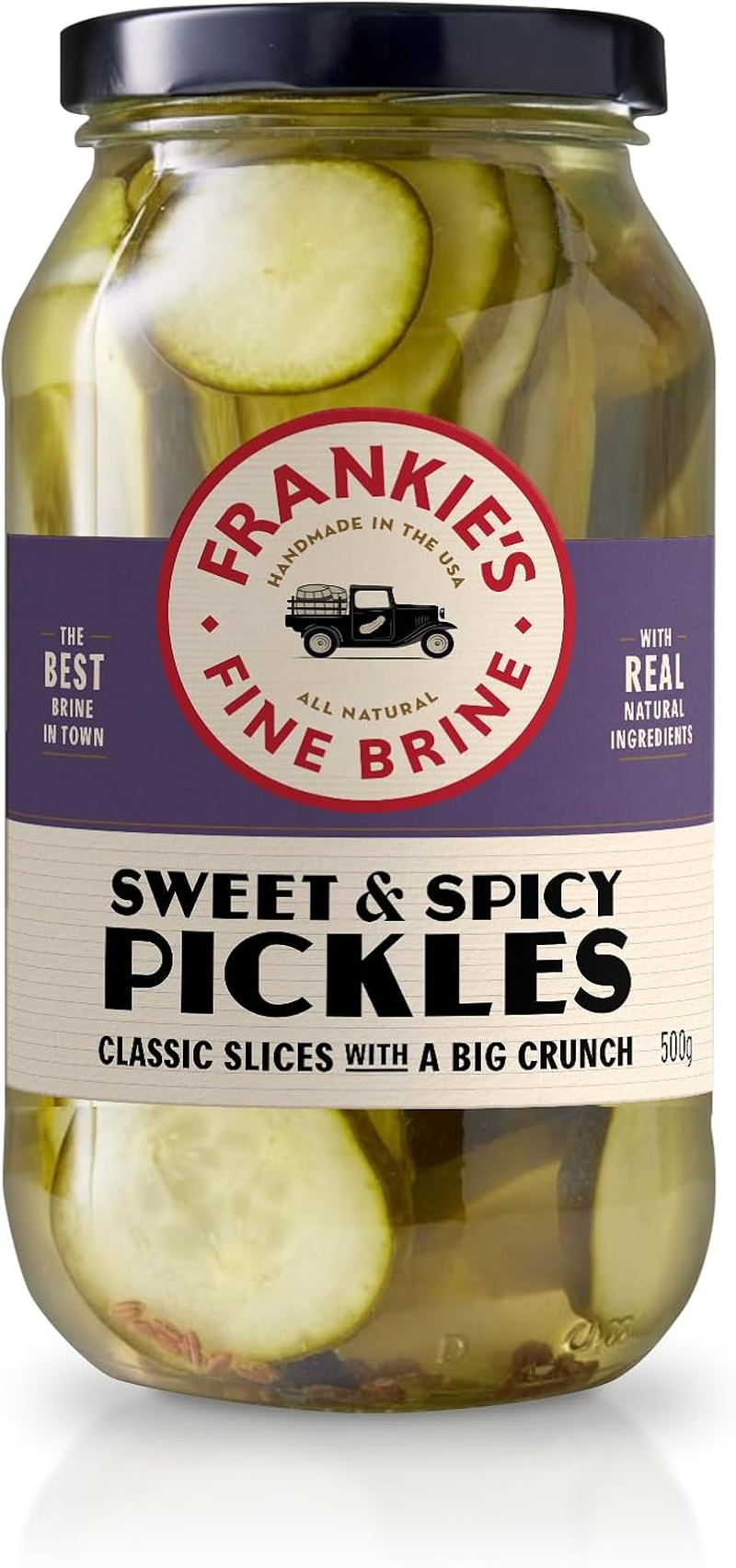 Frankie'S Fine Brine - 3 Pack Spicy Classic Pickles Set - Spicy Garlic, Sweet & Spicy Pickles & Garlic Dill - Assorted Pickle Variety Pack, 3 X 500G Jars image number 6