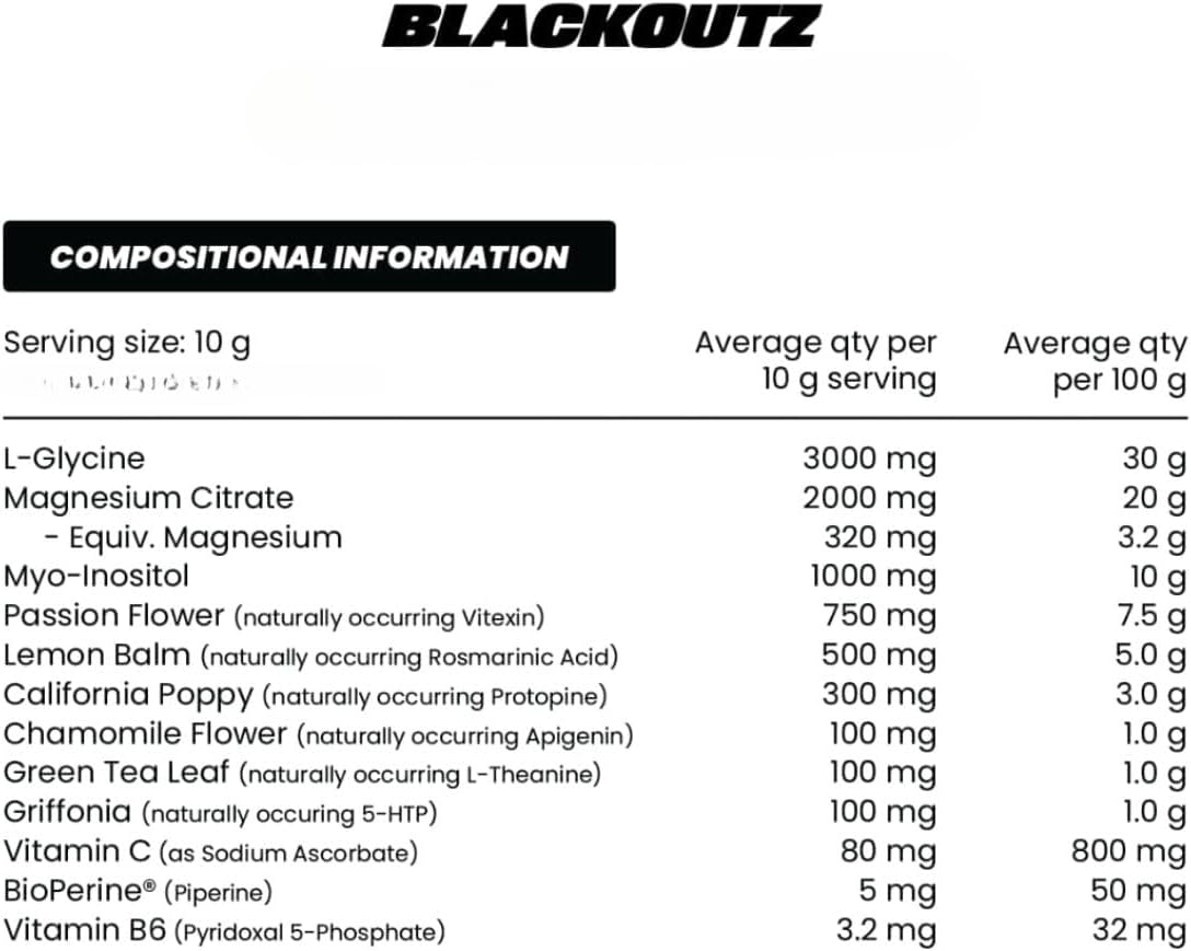 Zombie Labs Blackoutz Hardcore Sleep Compound Strawberry Kiwi 5 Serve