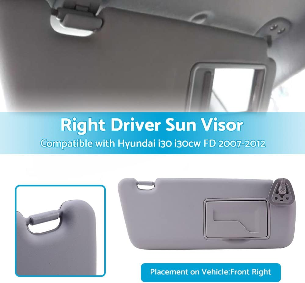 MAX COOL Front Right Side Sun Visors Shade RH Sun Visor Replacement Suitable for Hyundai I30 I30Cw FD 2007-2012 image number 5