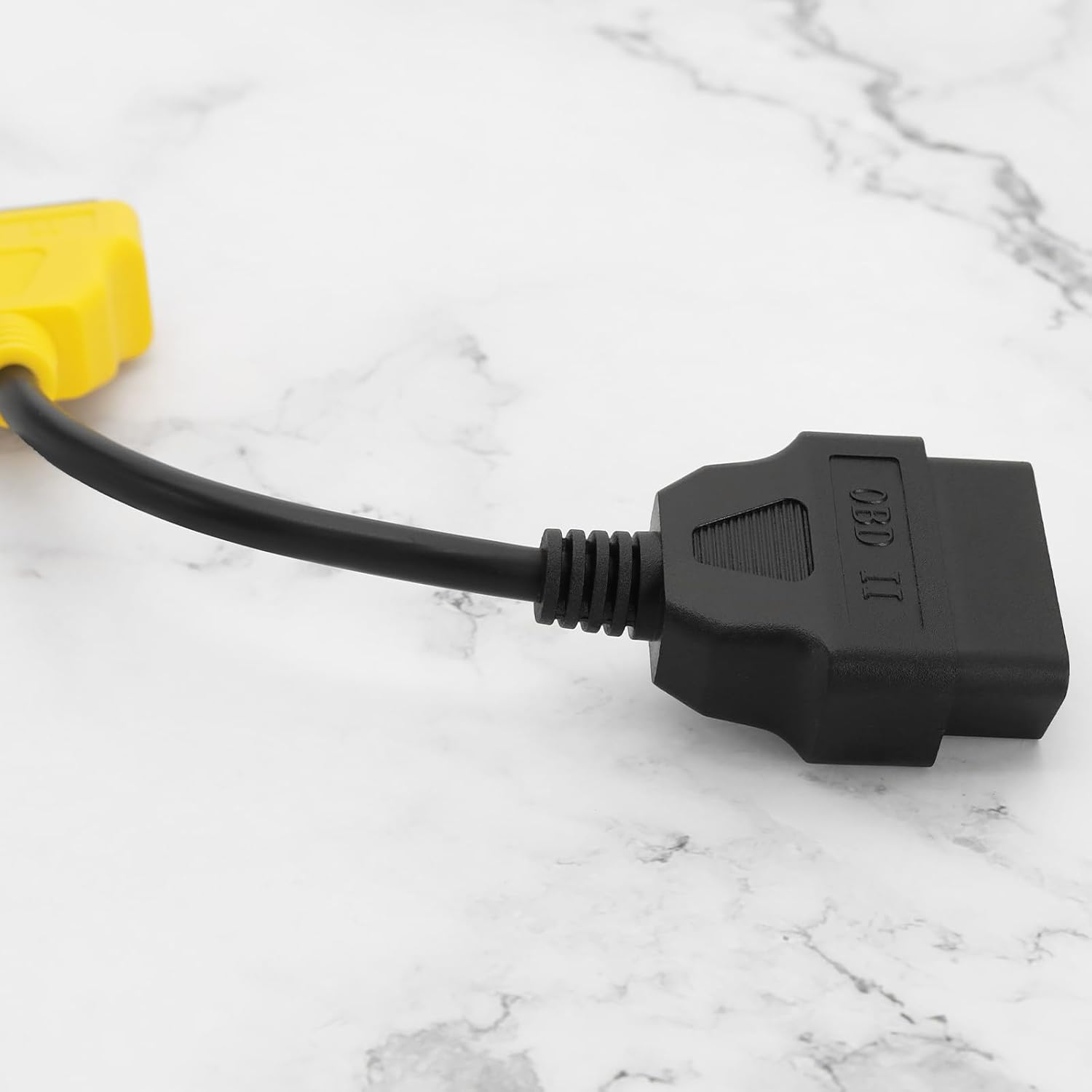 16 Pin to 16 Pin OBD2 Diagnostic Scanner Adapter Cable ECU Scanning Diagnostic Cable Lead Compatible with Fiat Scanning Diagnostic Tool Yellow and Black image number 5