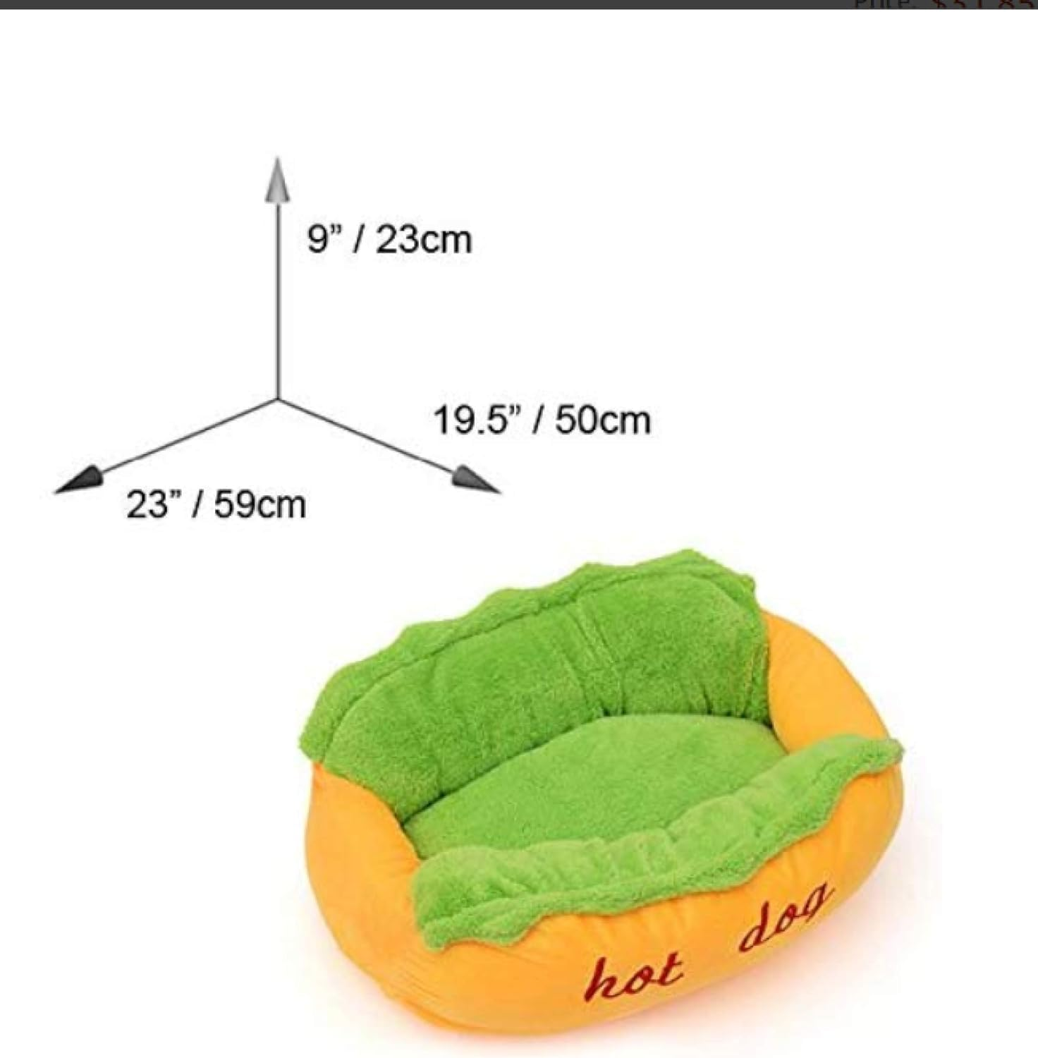 Hot Dog Design Pet Dog Bed,Soft Removable and Washable Pet Mat Dog House Dot Small Pet Animal Small Dog Bed image number 1
