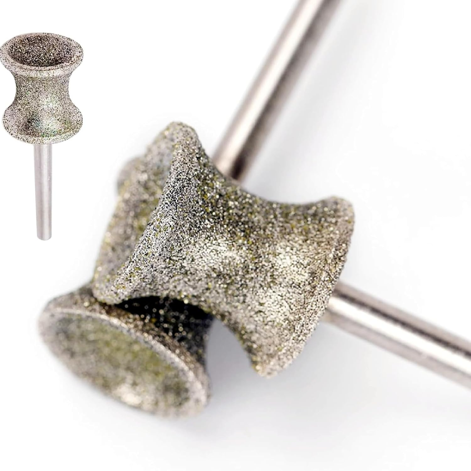 Includes 2-Pack Multifunctional Diamond Dog Nail Grinding Tool Heads, Suitable for Various Rotary Tools and Other Products image number 2