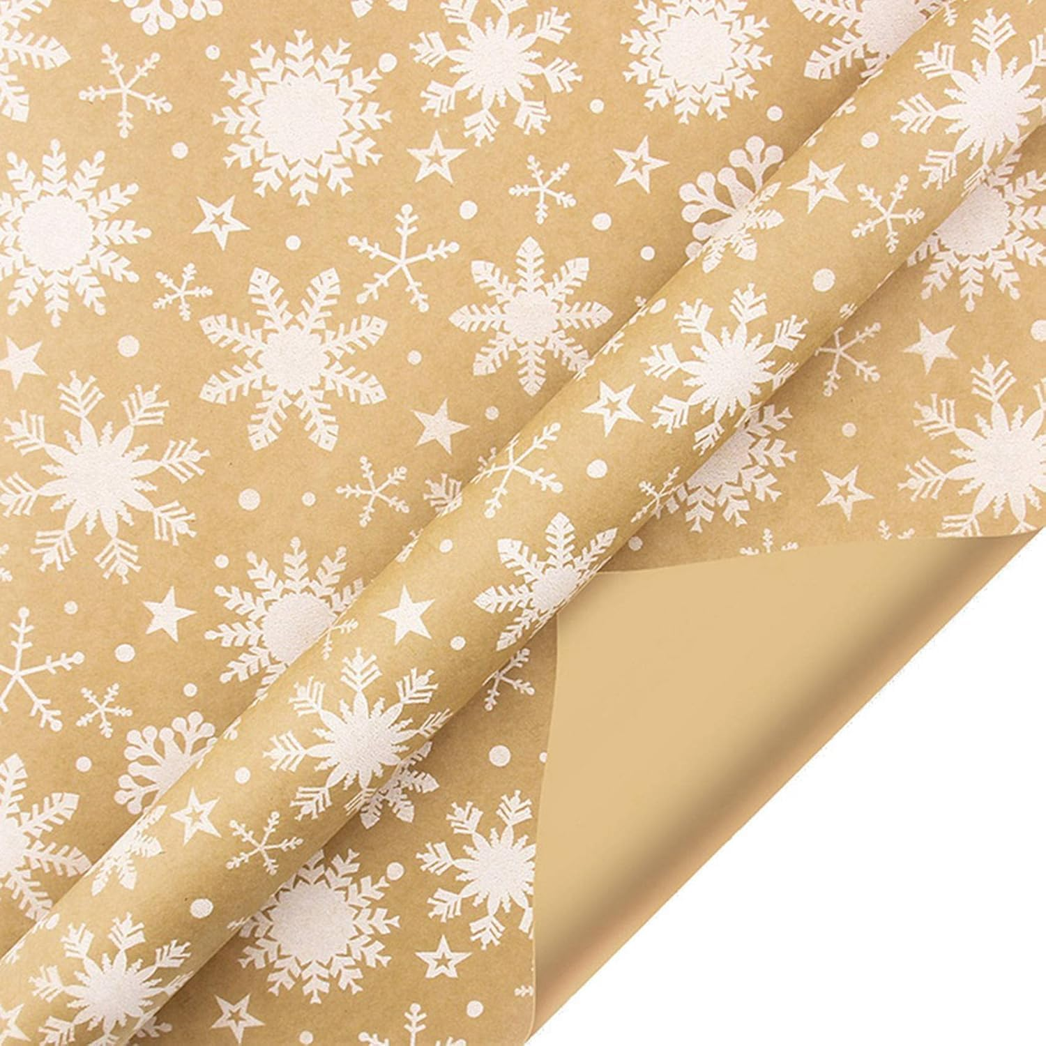 Christmas Wrapping Paper Set - 5 Mini Rolls, Recyclable Gift DIY Wrapping Paper with Flax Strings and Tape - for Birthdays, Christmas, and All Occasions Gift Wrapping Paper Roll,17"X40"