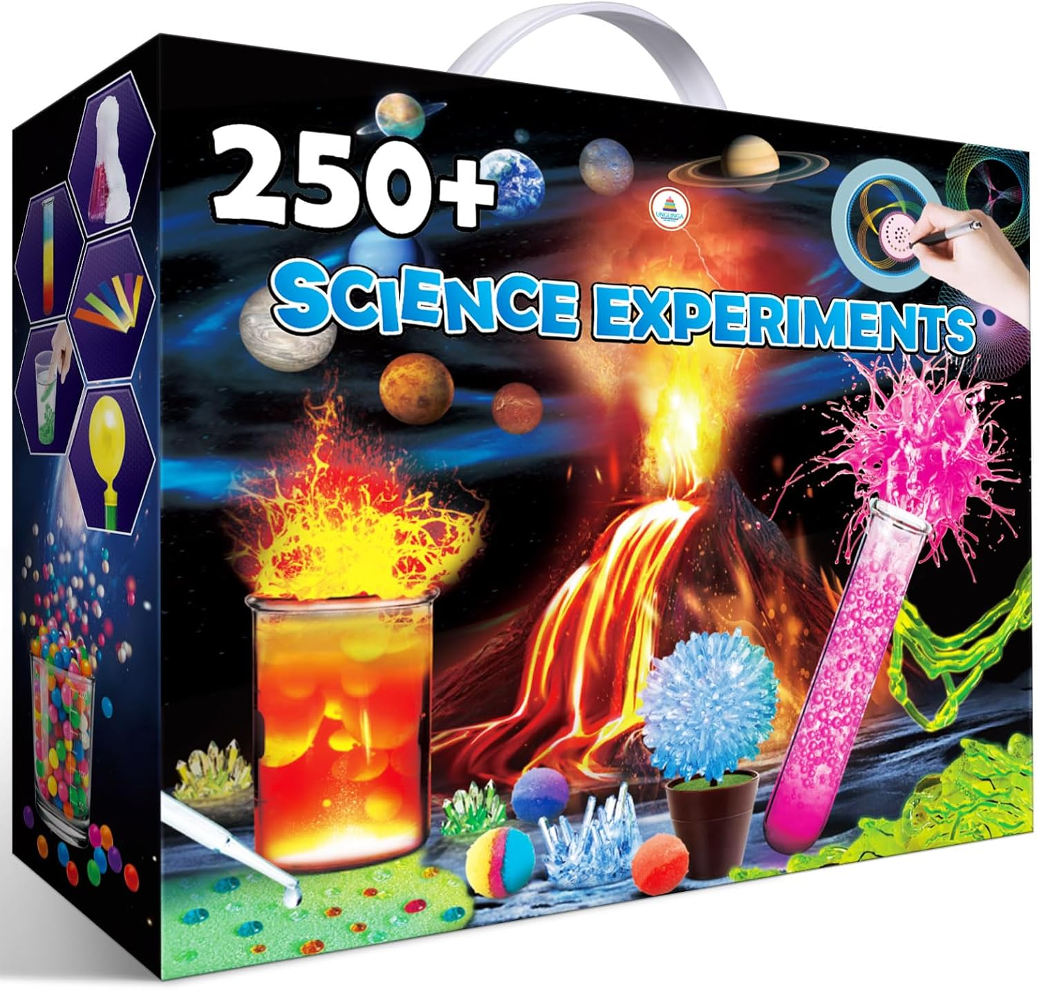 UNGLINGA 250+ Science Experiments Kits for Kids, Boys Girls Toys Birthday Gifts Ideas, Chemistry Set, STEM Activities Educational Project, Volcano,More Scientist Kit image number 5