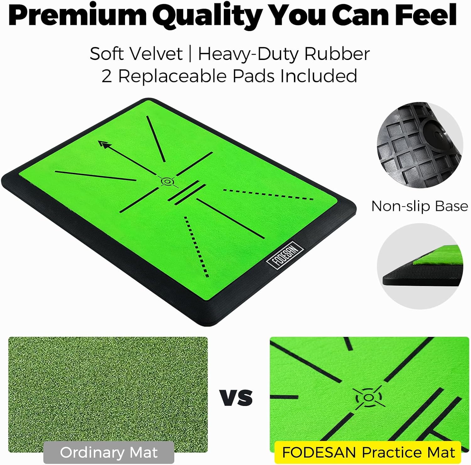 FODESAN Golf Hitting Mat &ndash; Practice Mat with Swing Path Feedback & Impact Detection &ndash; Indoor/Outdoor Use &ndash; Golf Swing Trainer for Home Training &ndash; Great for Dad, Golf Lovers & Beginners image number 6
