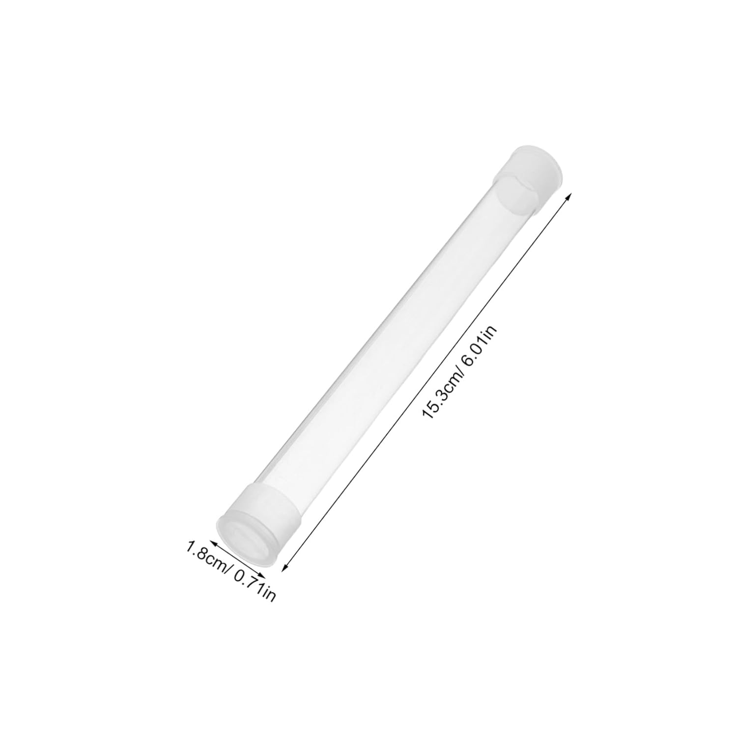 Cabilock 10Pcs Thermometer Case Plastic Tube Protective Storage Container for Travel Home Clinic Use Transparent Needle Organizer