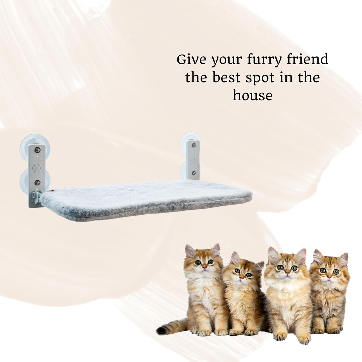 Pet Cat Hammock &ndash; Window-Mounted Cat Bed with Strong Suction Cups, Holds up to 15Kg &ndash; Space-Saving Hanging Perch for Indoor Cats image number 3