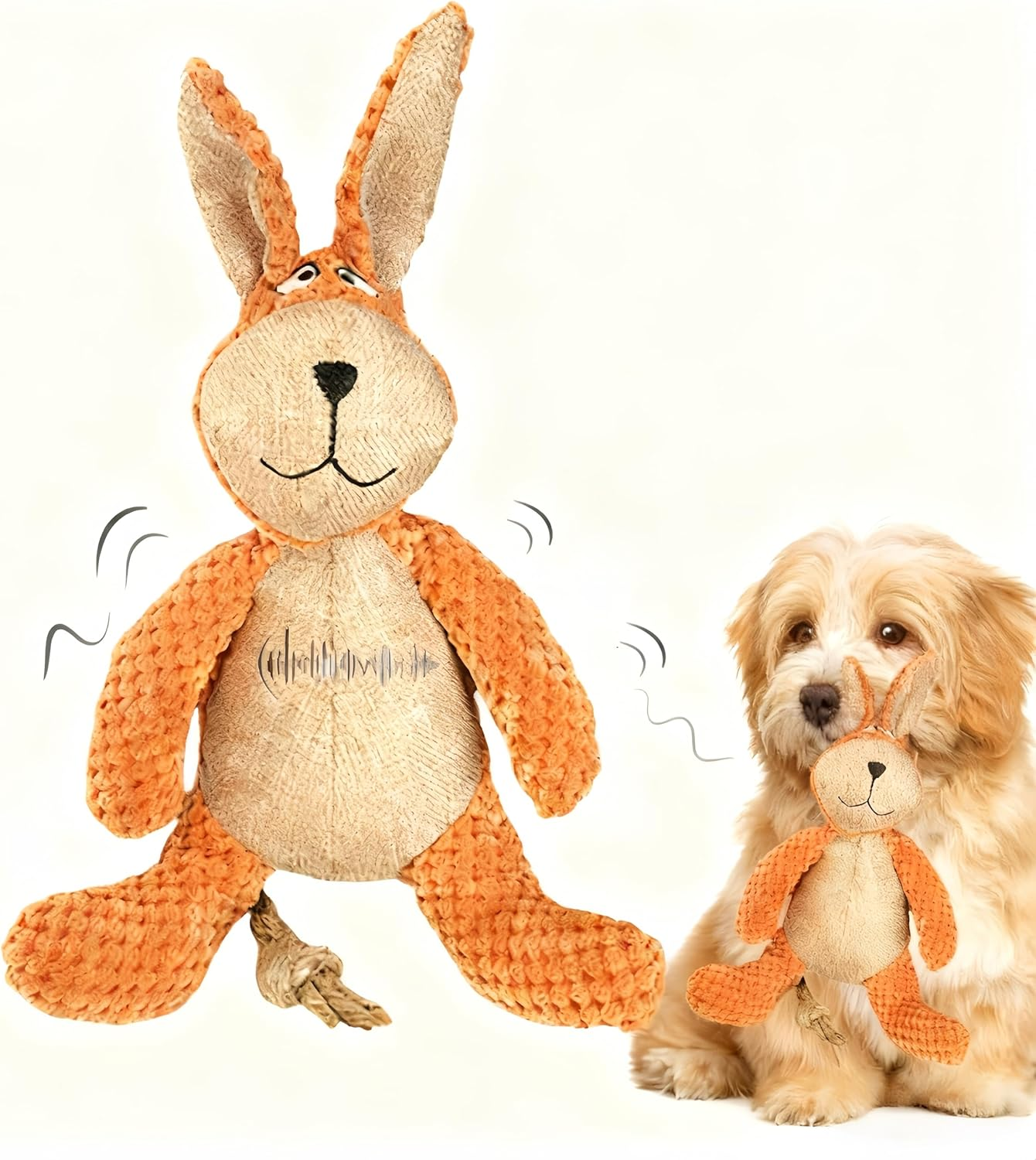 Dog Squeaky Plush Toy - No Stuffing, Durable Chew Toy for Small Medium Large Dogs, Crinkle Paper Dog Toy for Aggressive Chewers, Puppy & Large Breed Chewing Toys image number 4