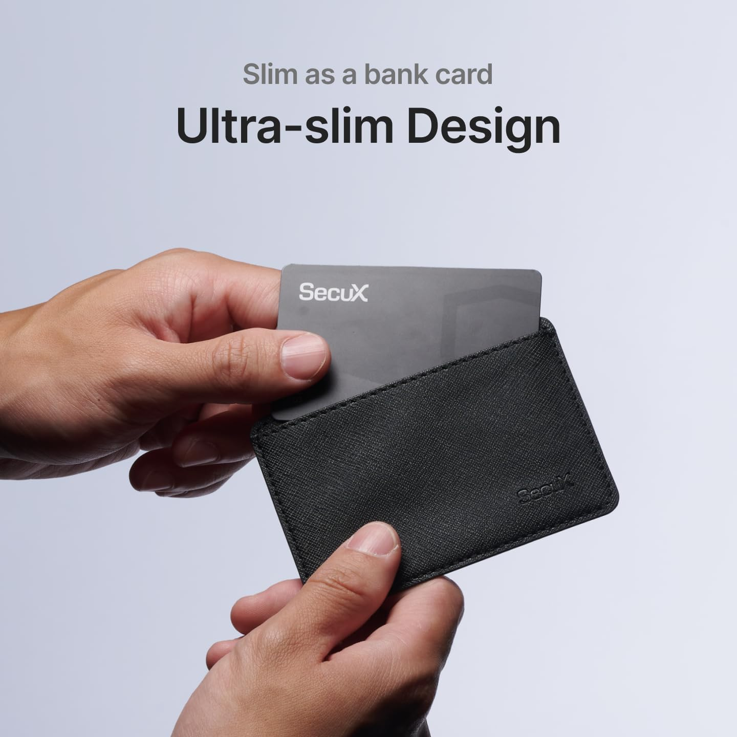 Secux Shield Bio Crypto Hardware Wallet - Secure Biometric Authentication, Cold Storage Card for NFT, Bitcoin, Ethereum, ERC20, BEP20, Etc, Flat Black, Compact image number 1