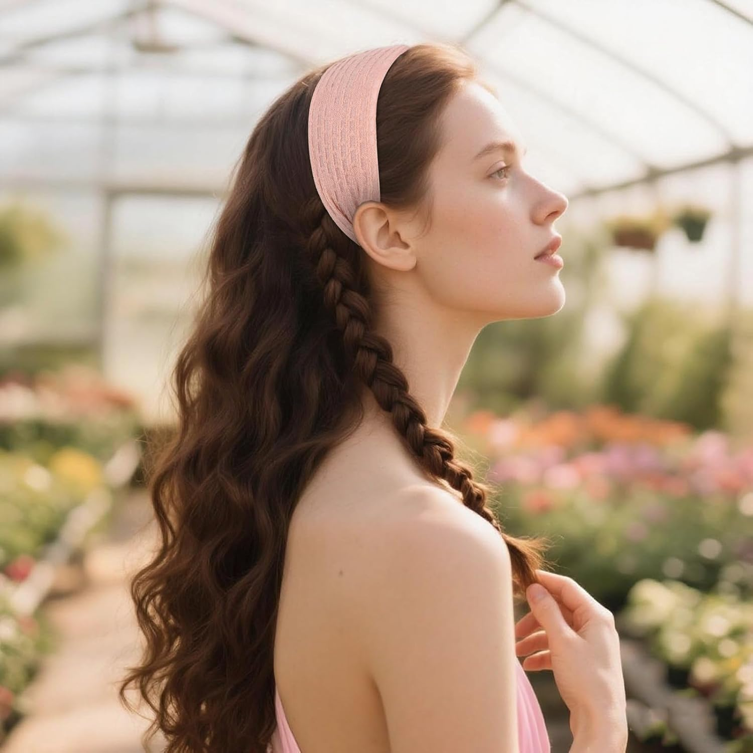 Srotmirw Women'S Wide Headbands, Pack of 2 Alice Bands in White and Pink for Women and Girls in Everyday Use image number 2