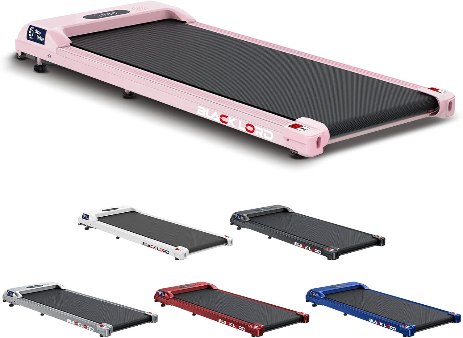 Black Lord Portable Walking Pad Treadmill under Desk 2.4HP, 380Mm Belt Running Machine for Home Gym, Portable under Desk Treadmill Trainer with Remote Control, SL9 Series