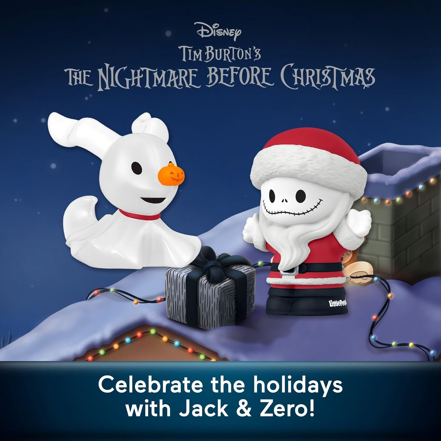 Little People Collector Disney Tim Burton&rsquo;S the Nightmare before Christmas: Santa Jack Special Edition Set for Adults & Fans image number 4
