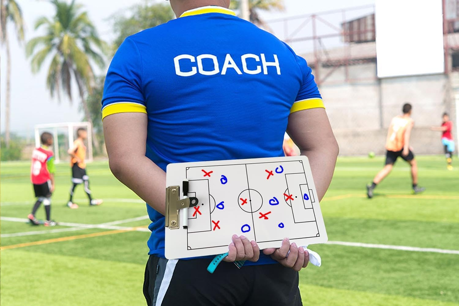 Soccer Coaching Board, Dry Erase Soccer Whiteboard Clipboard for Coaches image number 4