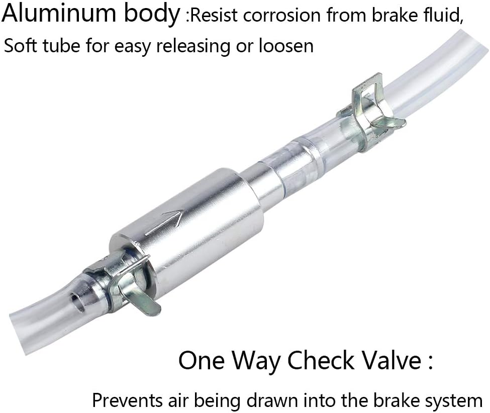 Vbaxy Brake Bleeder Hose- One Way Check Valve Tube Bleeding Tool Kit for Motorcycle Clutch image number 1
