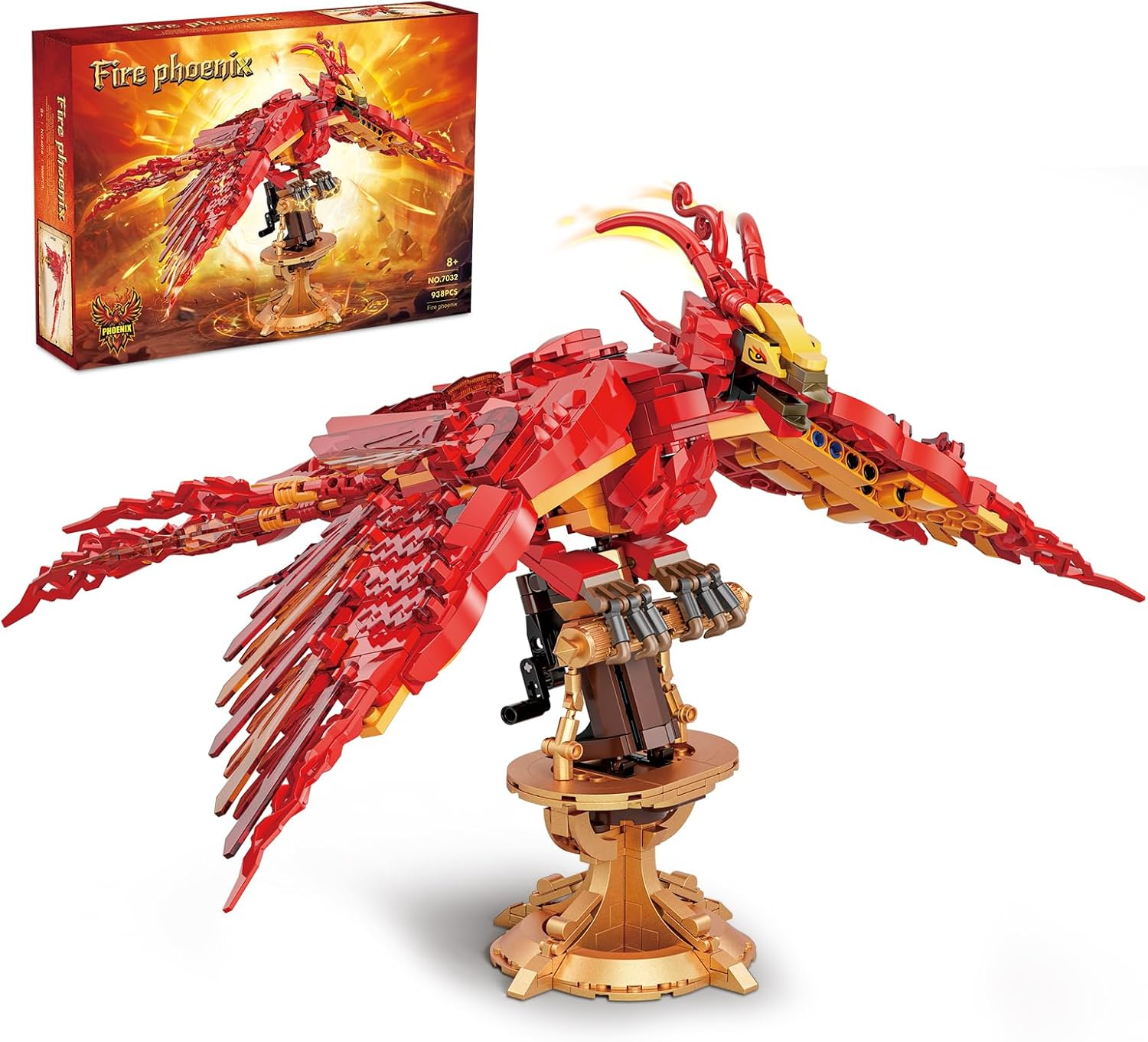 Harry Fire Phoenix Building Set, Magic Potter Phoenix Collection Model for Adults, Compatible with  Bird, Ideas HP Building Toy for Kids Boys and Girls Ages 6+ (938 PCS) image number 6