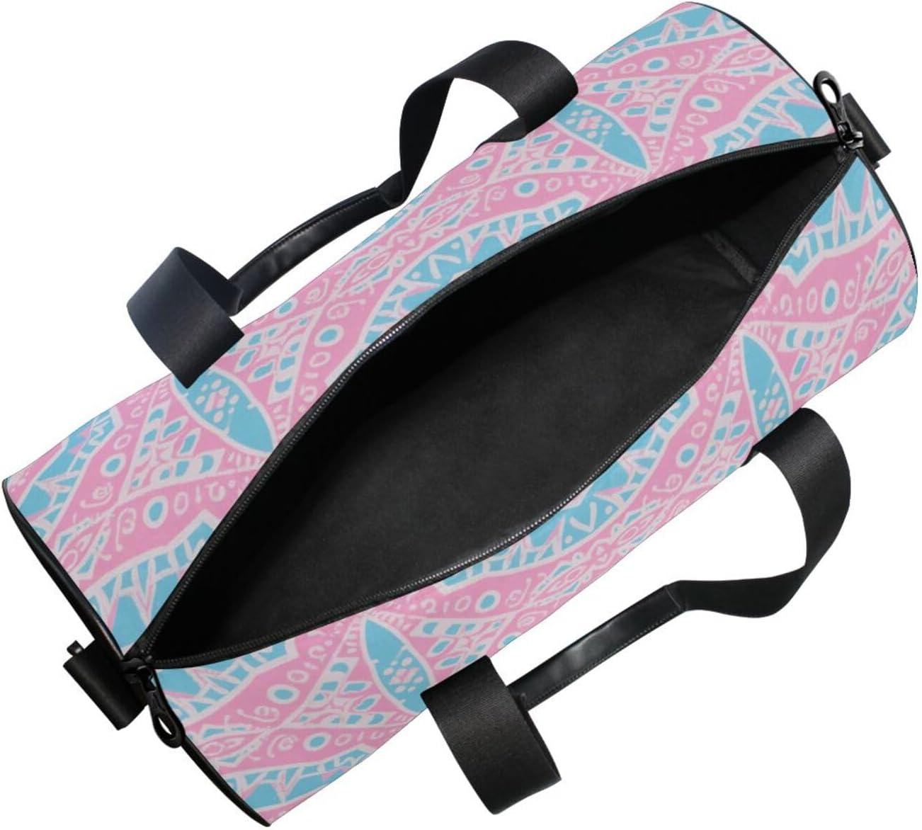 Boho Pink Blue Vintage Flowers Luggage Travel Bag Gym Carry on Duffel Bags Hiking Large Capacity image number 5