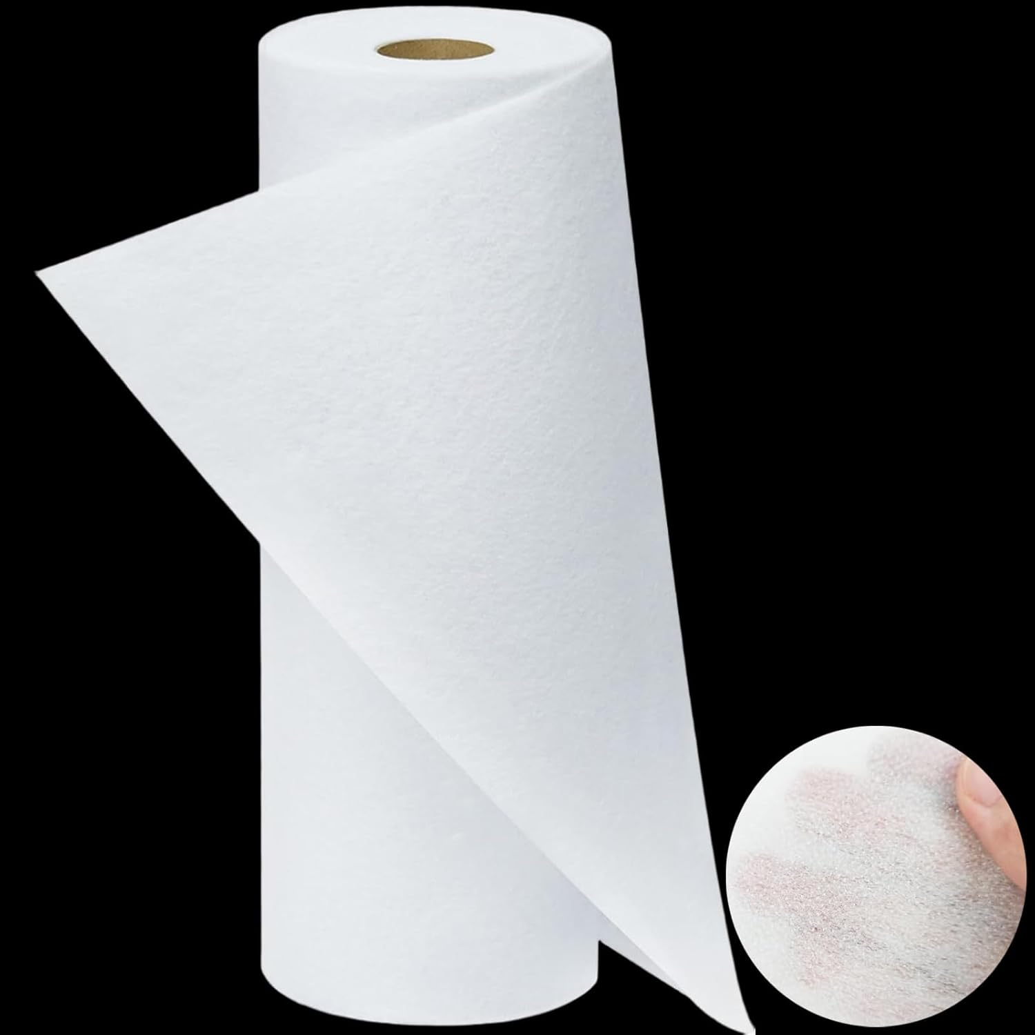 ZHIGOU Medium Weight Iron-On Non-Woven Fusible Interfacing 15.75 Inch X 30 Yard,Fusible Fleece,White Polyester Single-Sided Interfacing Fabric for Fsewing Supplies, Quilting,Diy,Bags,Home Decoration image number 4