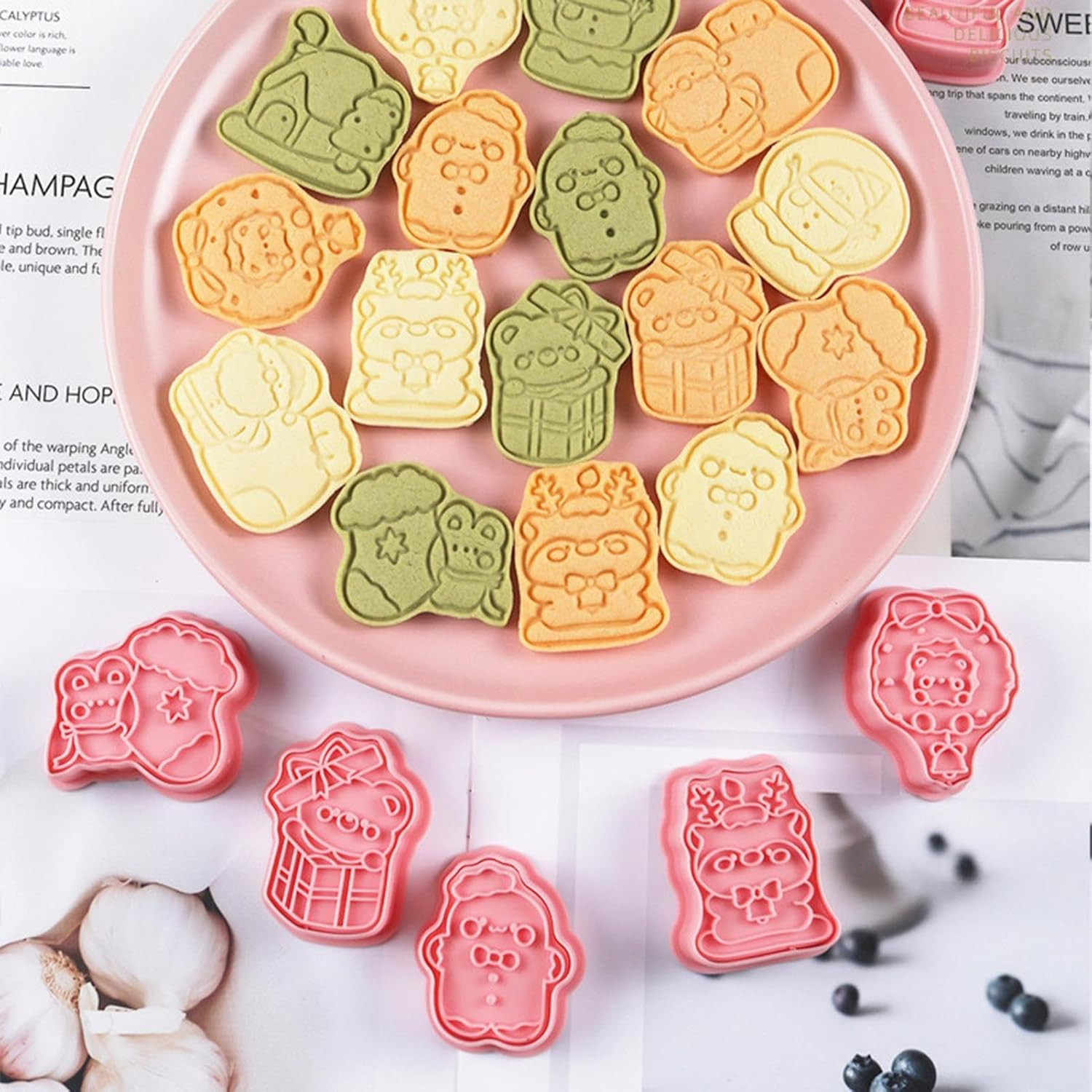 Christmas Cookie Cutters - 8X Kitchen Baking Tool - Cookie Molds Mould Funny Press Cookie Cutter for Baking Tool image number 5